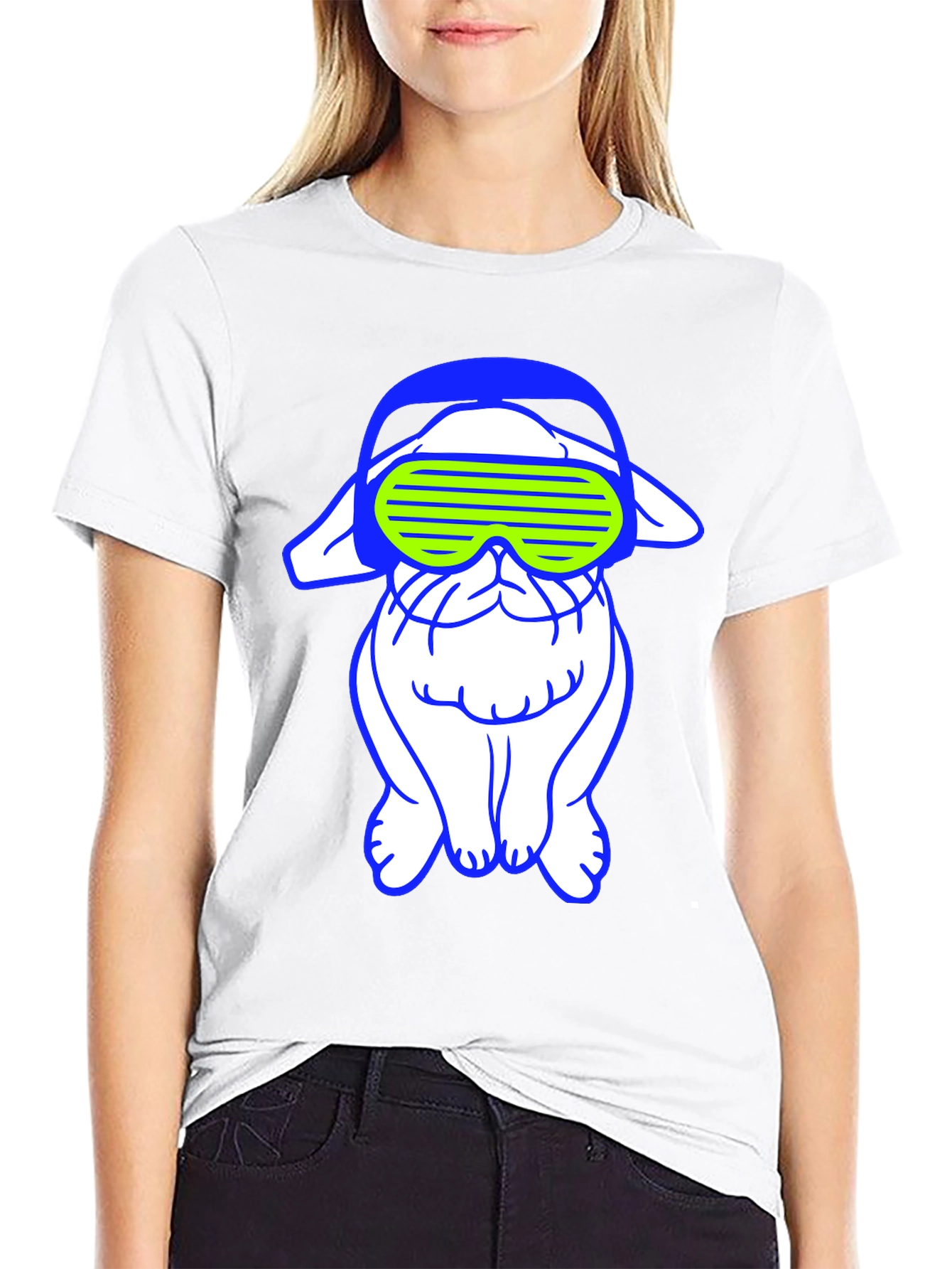 Cyberpunk Bulldog Graphic Tee