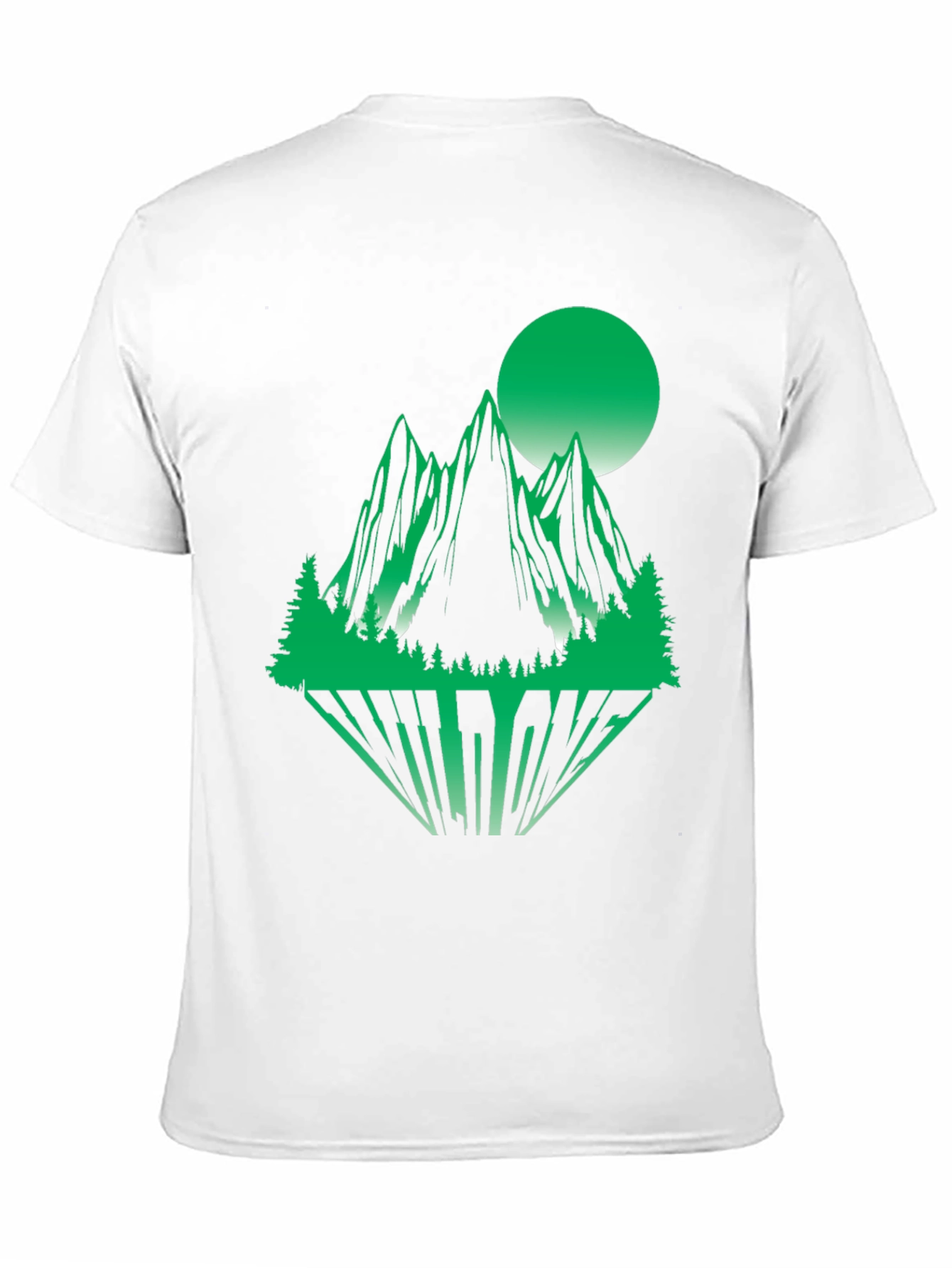 Green Mountain Graphic Print Black T-Shirt