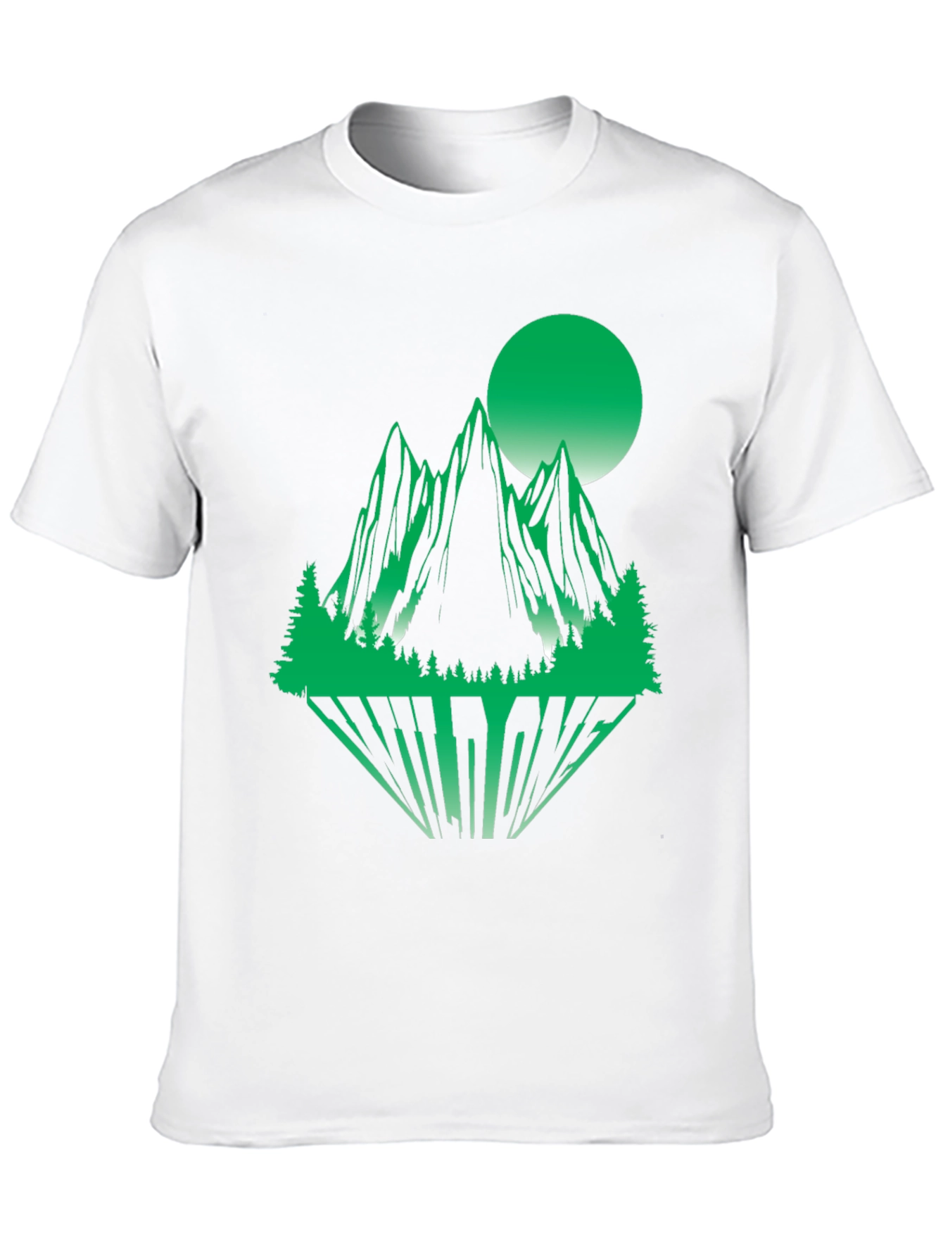 Green Mountain Graphic Print Black T-Shirt