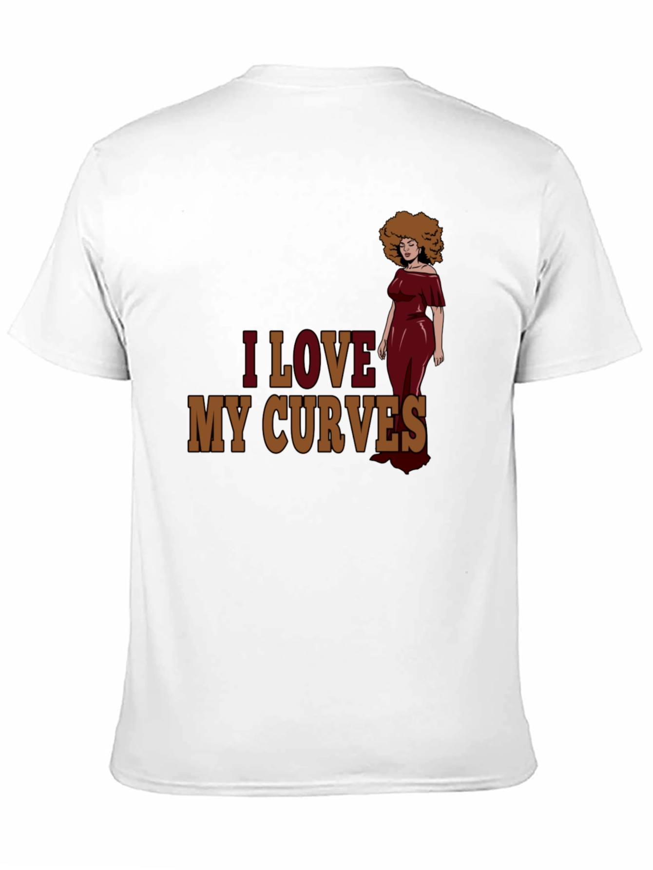 I Love My Curves Graphic T-Shirt - Black