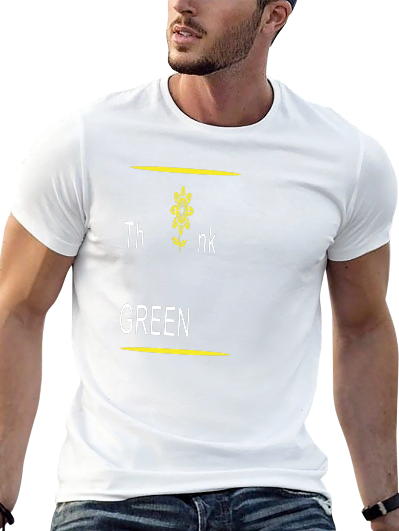 Think Green Graphic T-Shirt - Eco-Friendly Design