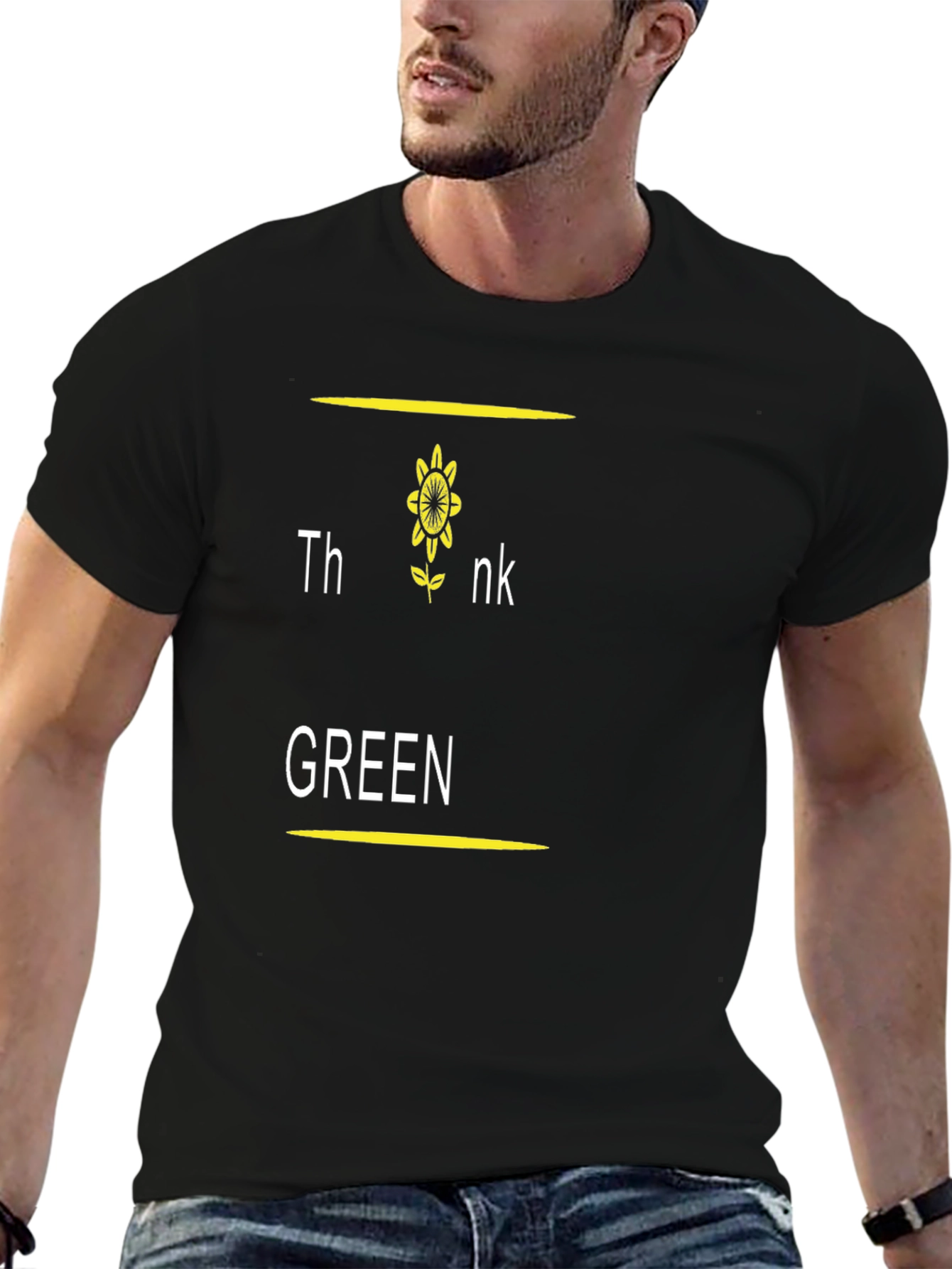 Think Green Graphic T-Shirt - Eco-Friendly Design