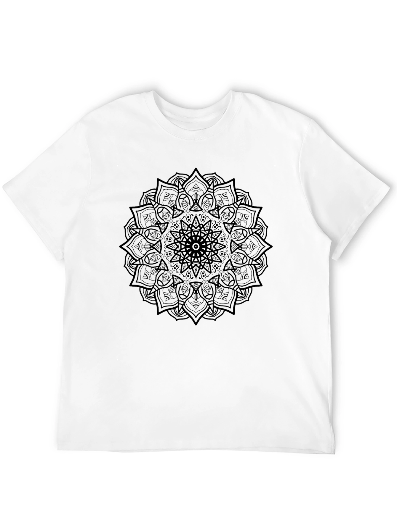 Mandala Graphic Tee - Black Cotton T-Shirt
