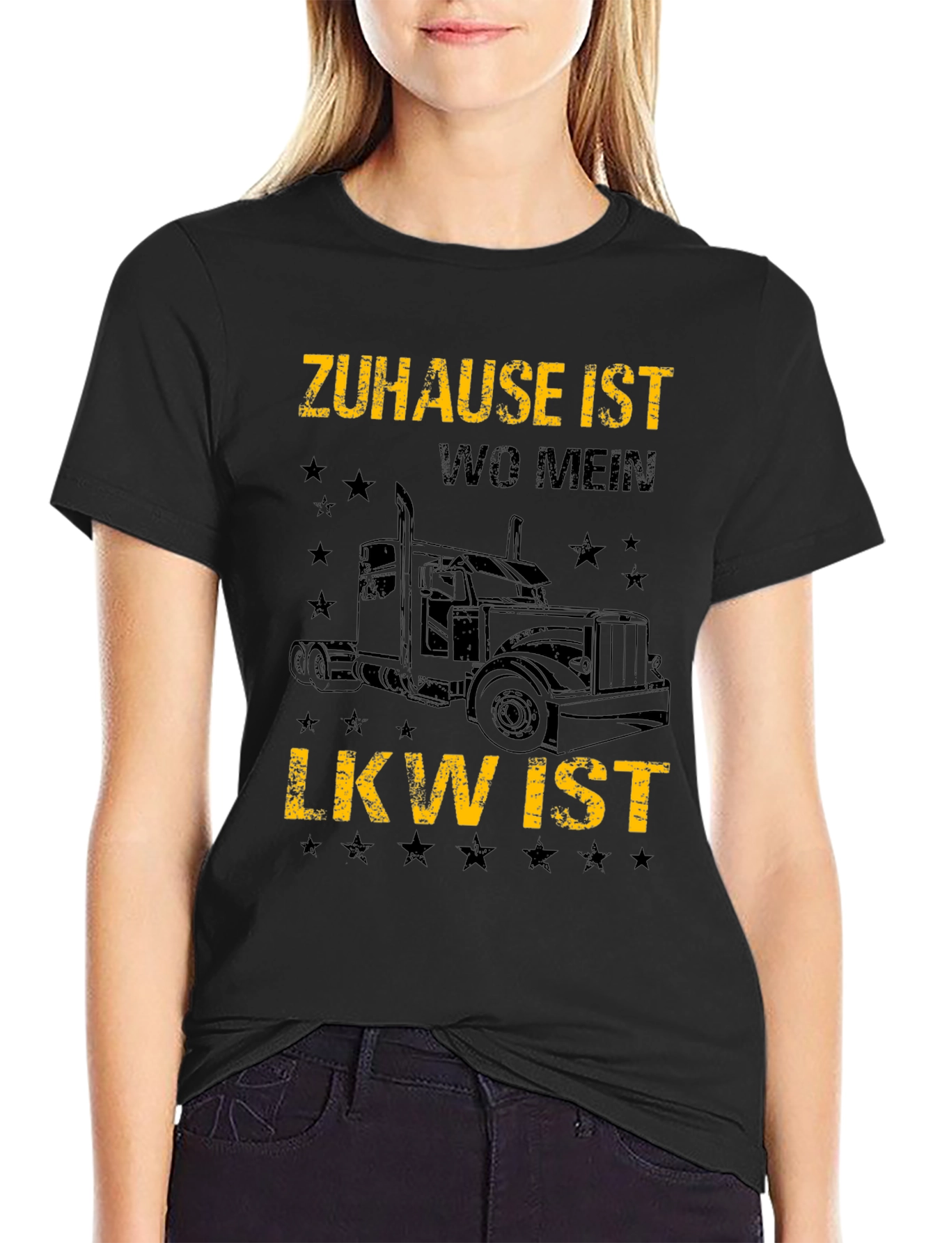Zuhause Ist Wo Mein LKW Ist Trucker T-Shirt
