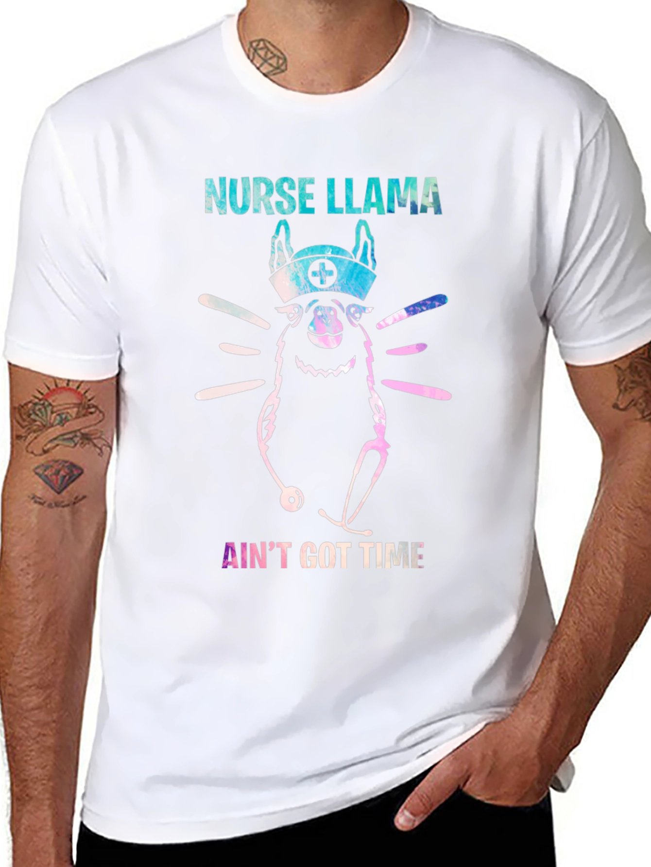 Nurse Llama T-Shirt - Aint Got Time Funny Tee