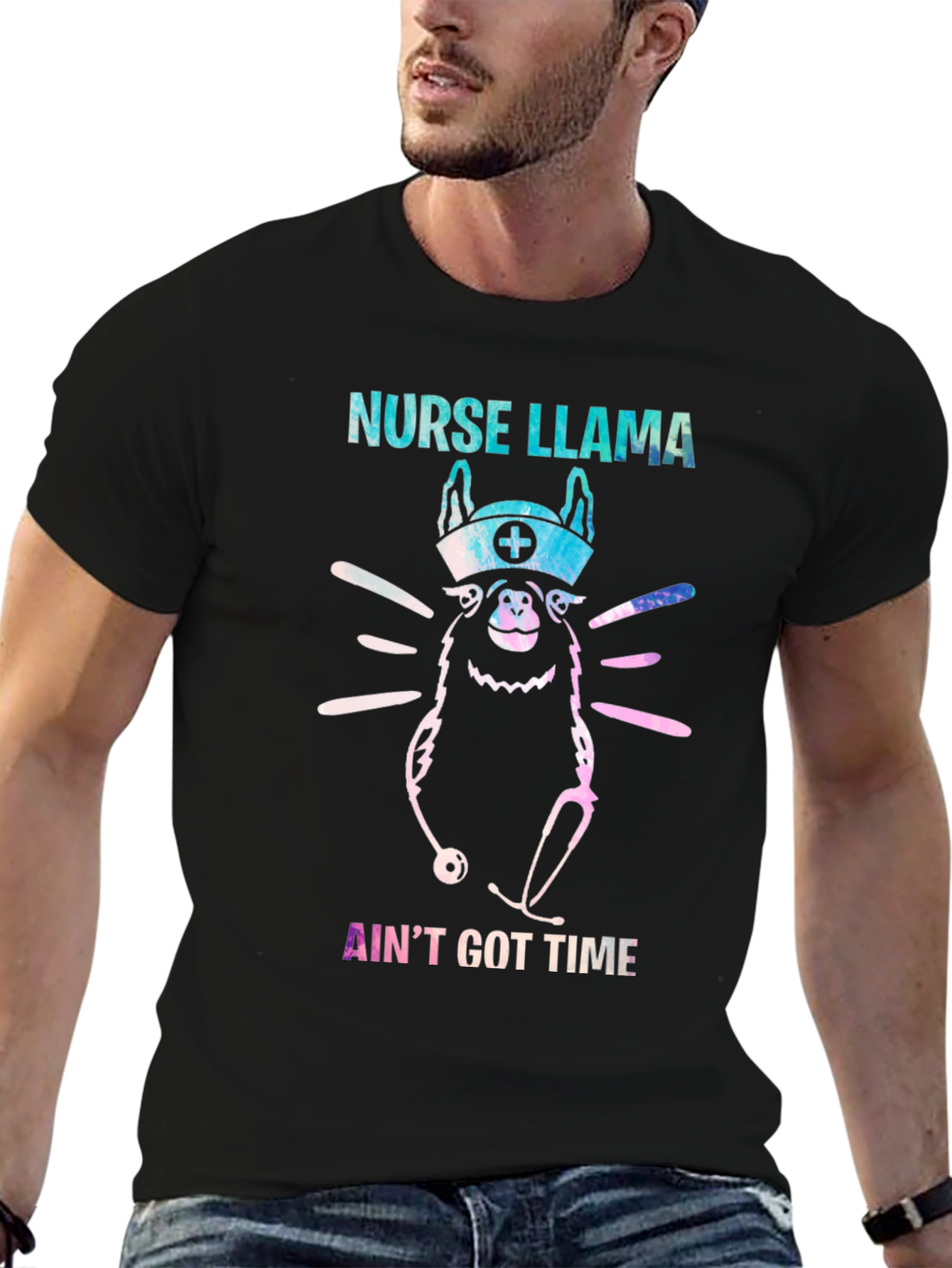 Nurse Llama T-Shirt - Aint Got Time Funny Tee