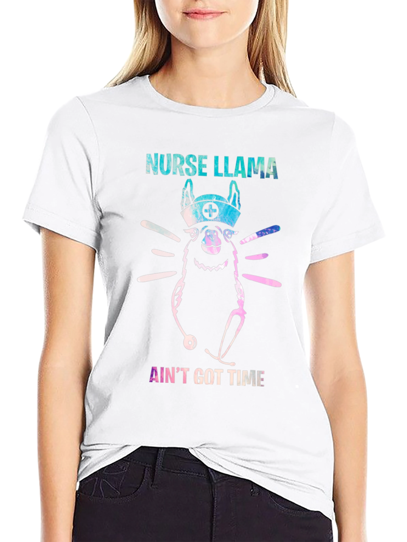 Nurse Llama T-Shirt - Aint Got Time Funny Tee
