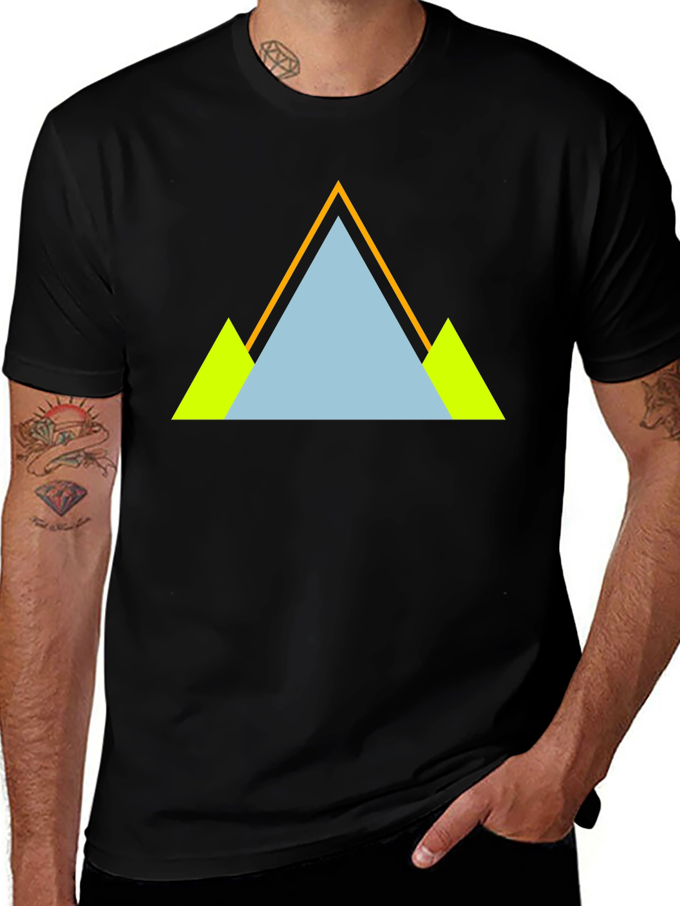 Geometric Mountain T-Shirt - Cool Graphic Tee