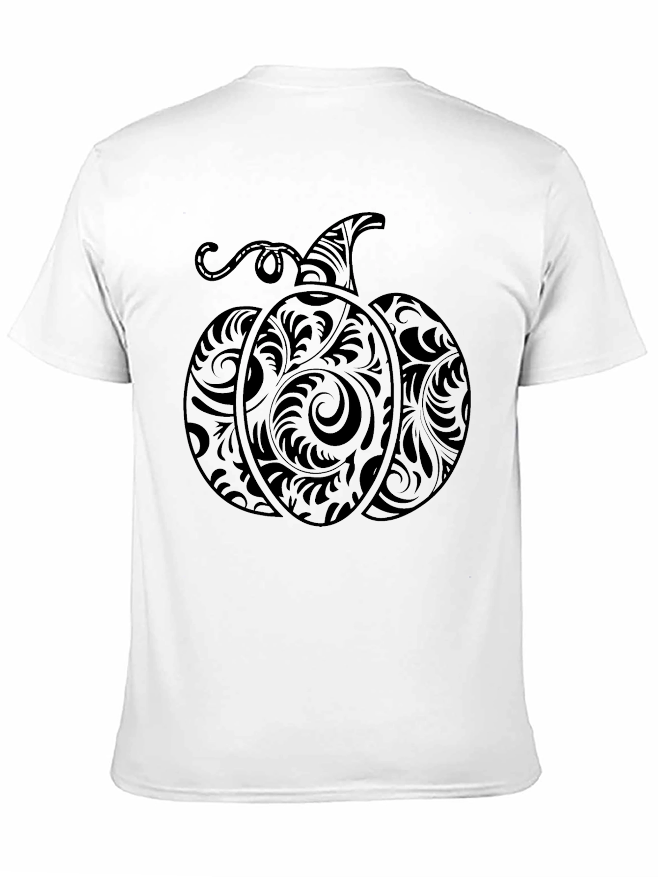 Mens Black Pumpkin Graphic T-Shirt
