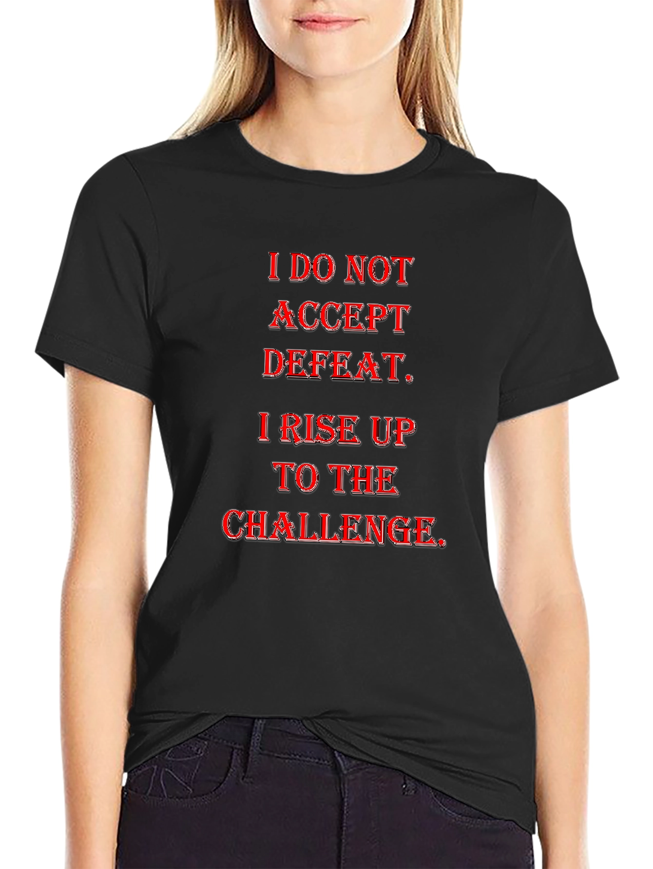 Motivational Graphic Tee - Rise to the Challenge