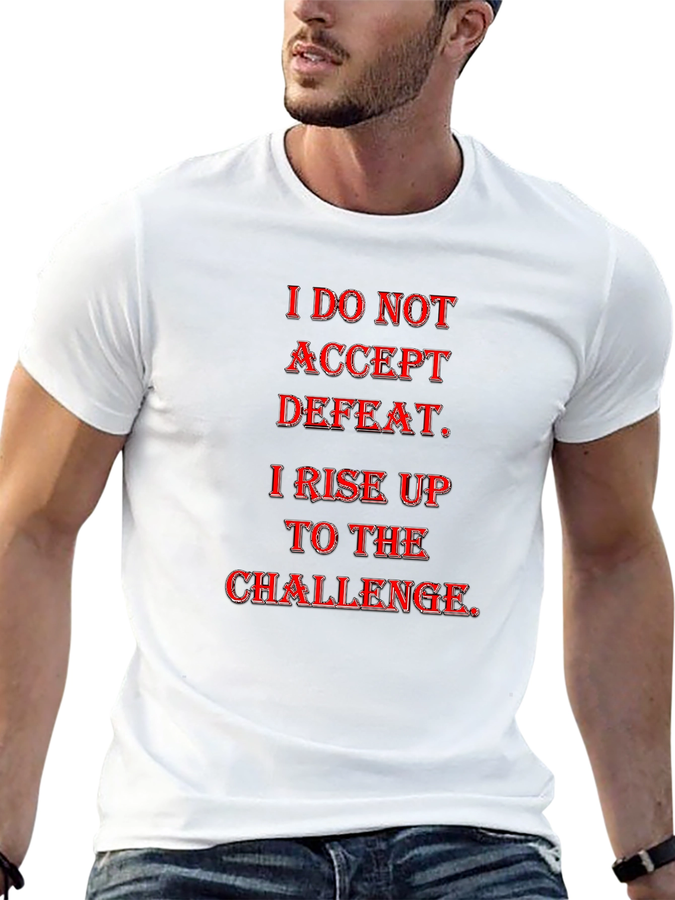 Motivational Graphic Tee - Rise to the Challenge