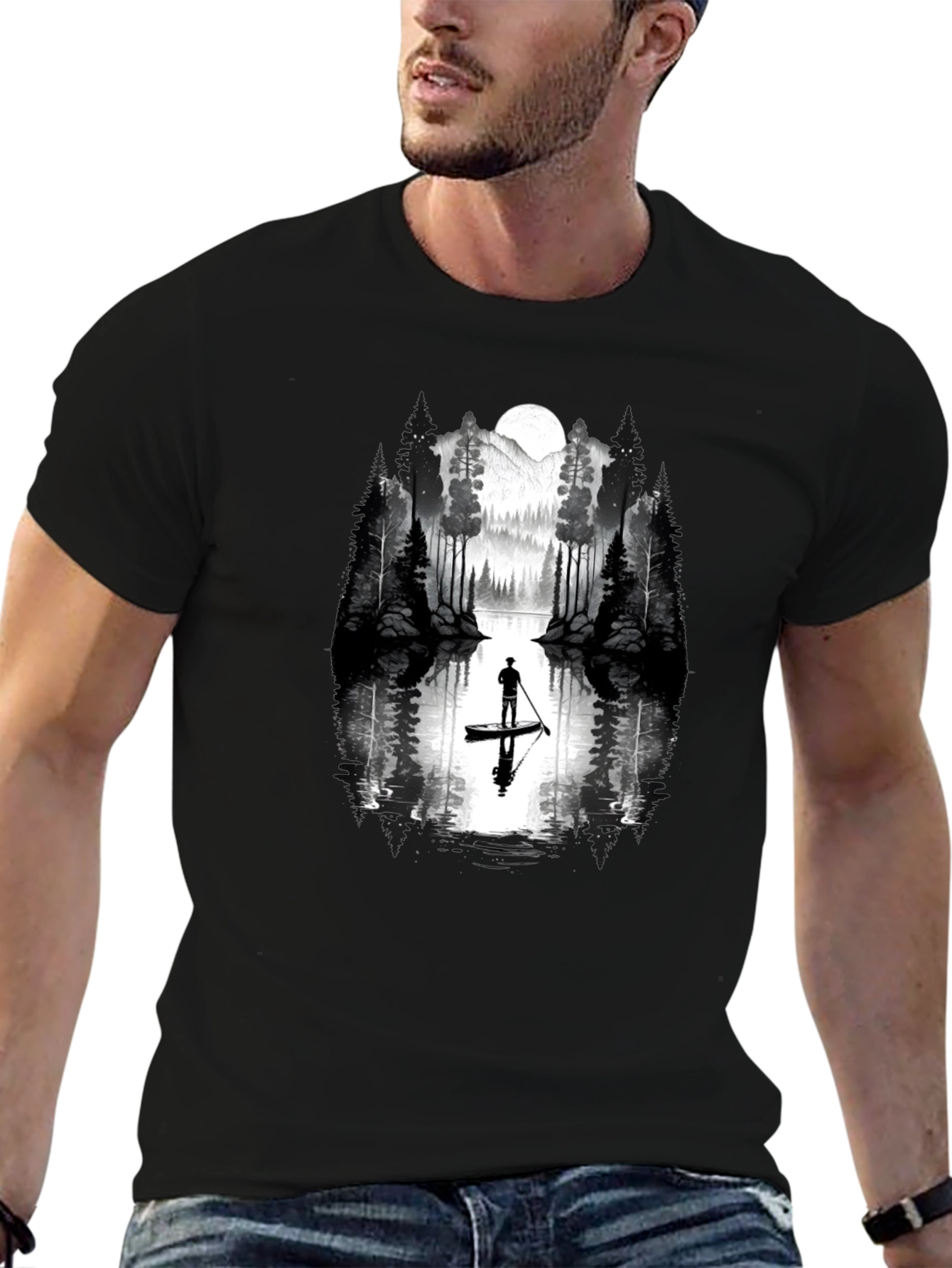 Nature Paddleboard T-Shirt - Black