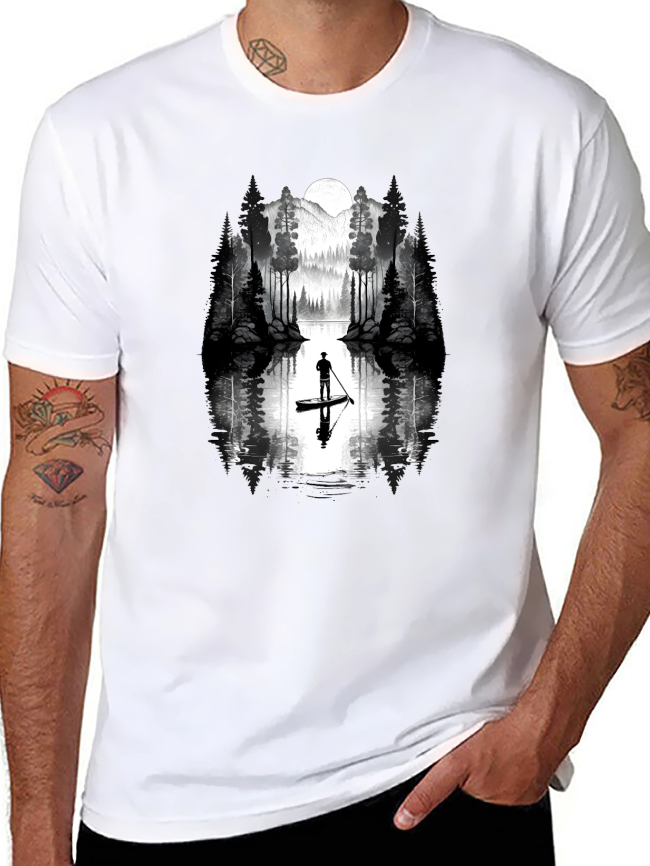 Nature Paddleboard T-Shirt - Black