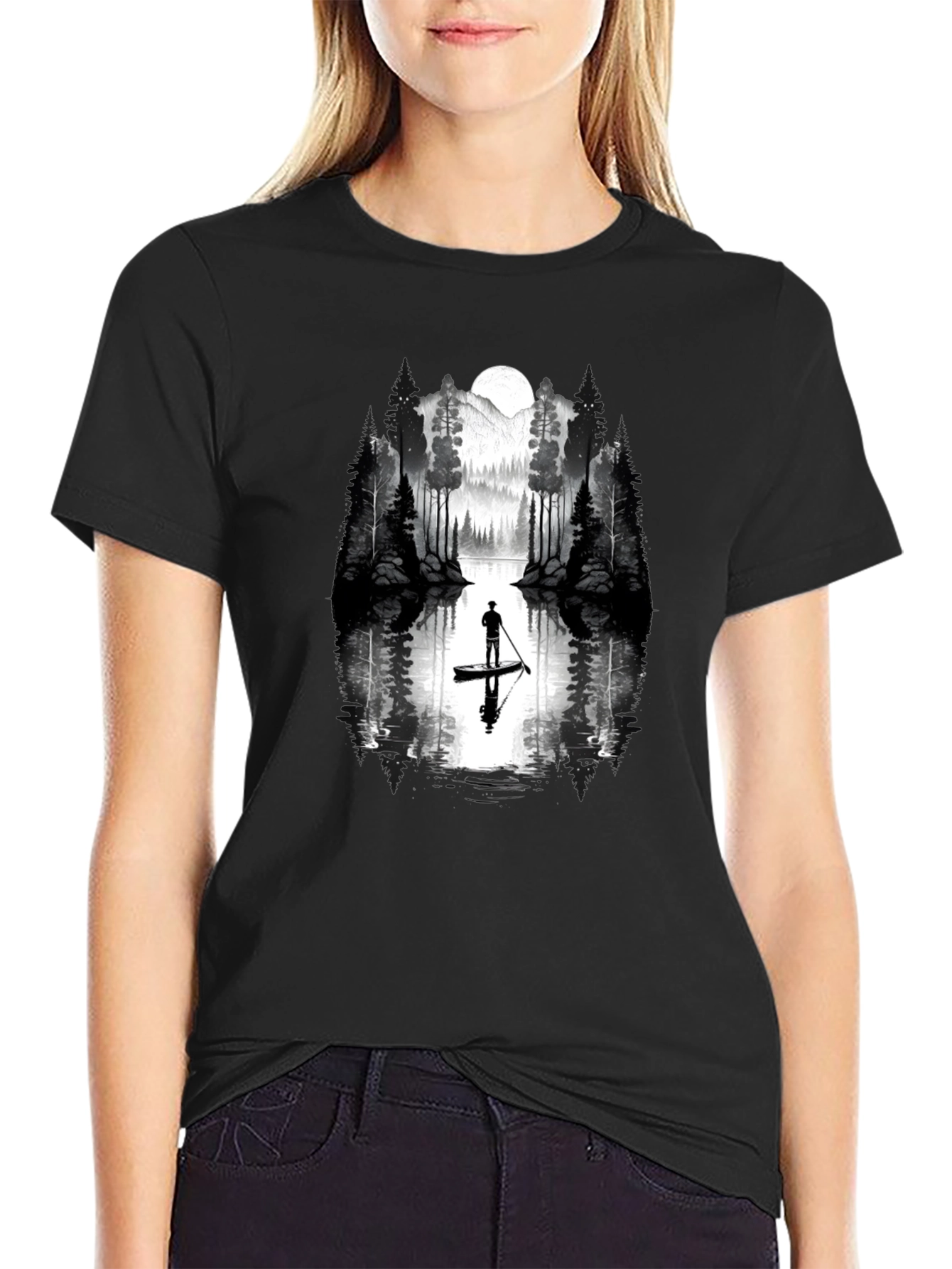 Nature Paddleboard T-Shirt - Black
