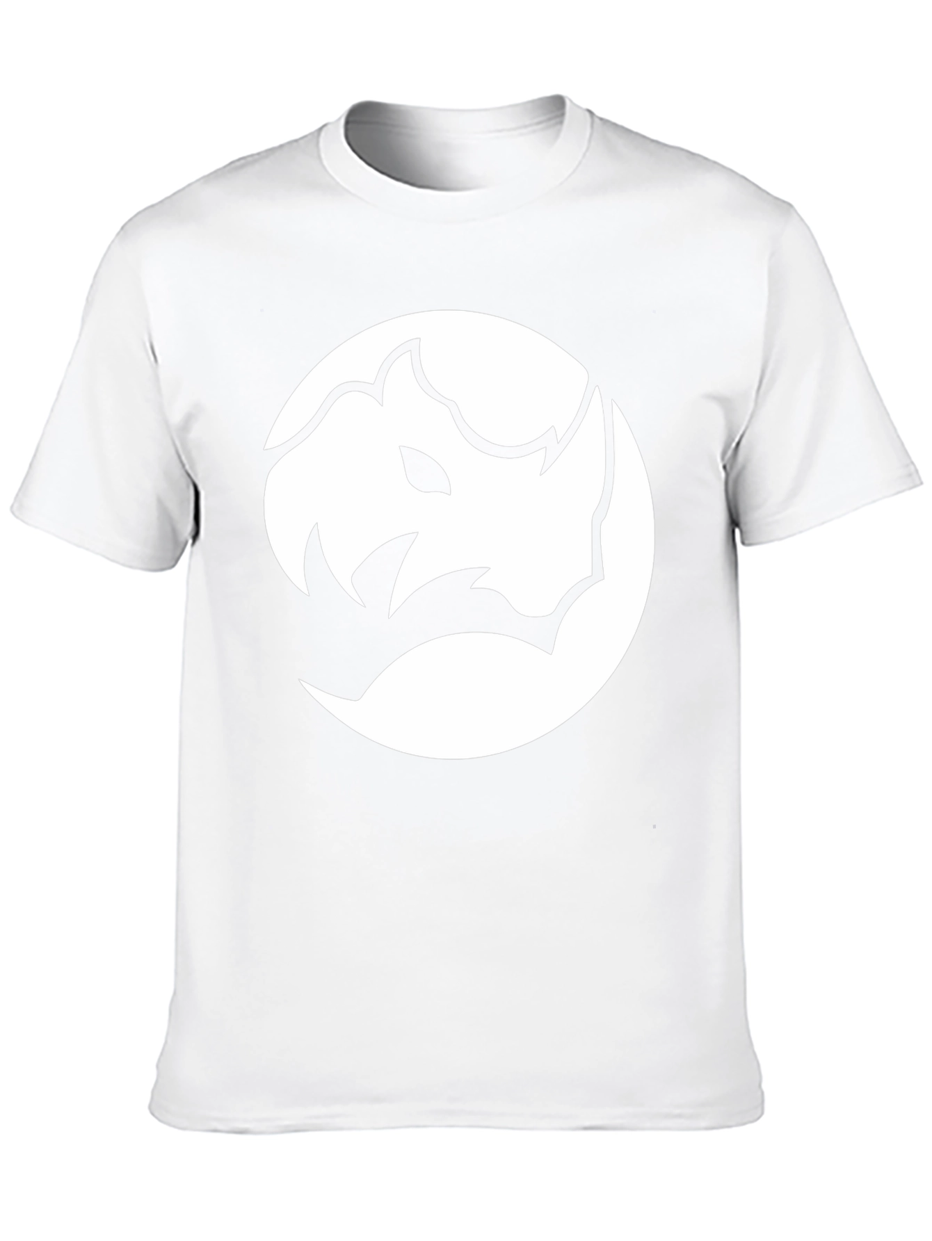 Rhino Graphic Tee - Modern Black Crew Neck Shirt