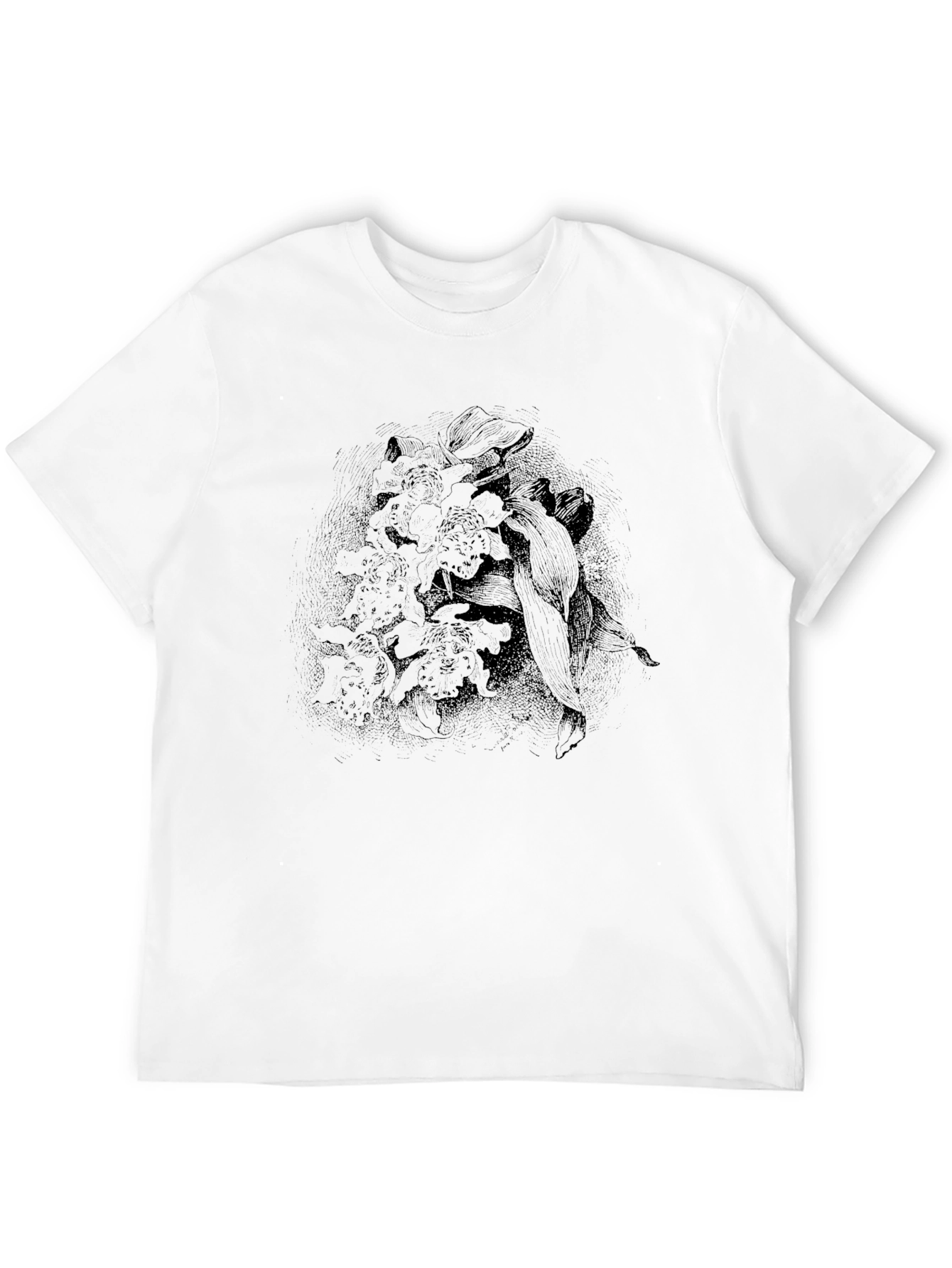 Mens Black Graphic Print Tee