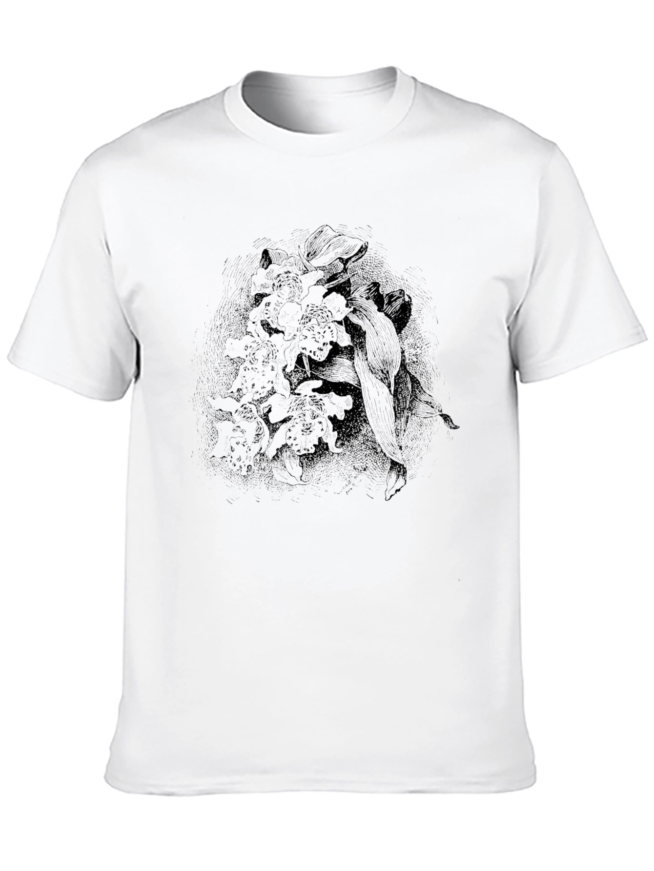 Mens Black Graphic Print Tee