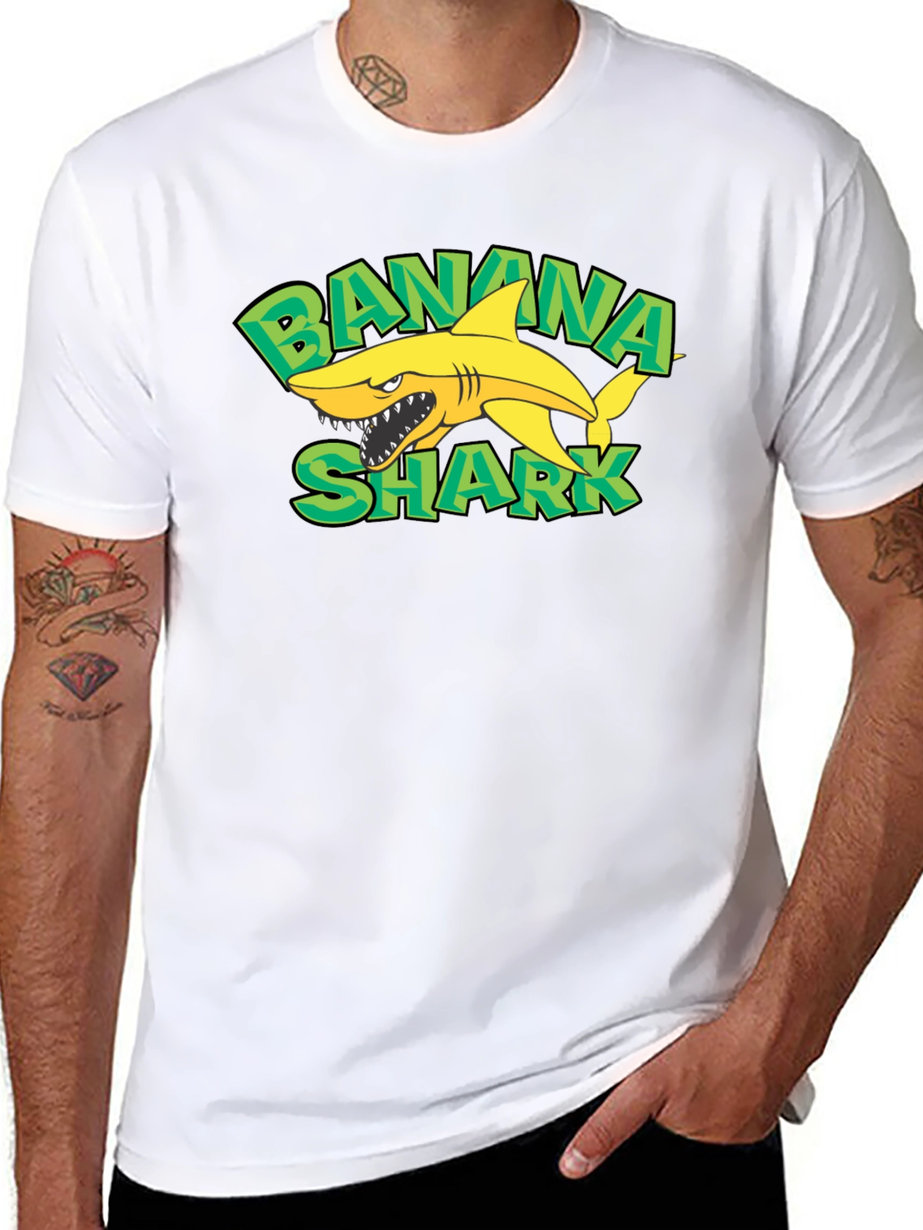 Banana Shark Graphic T-Shirt