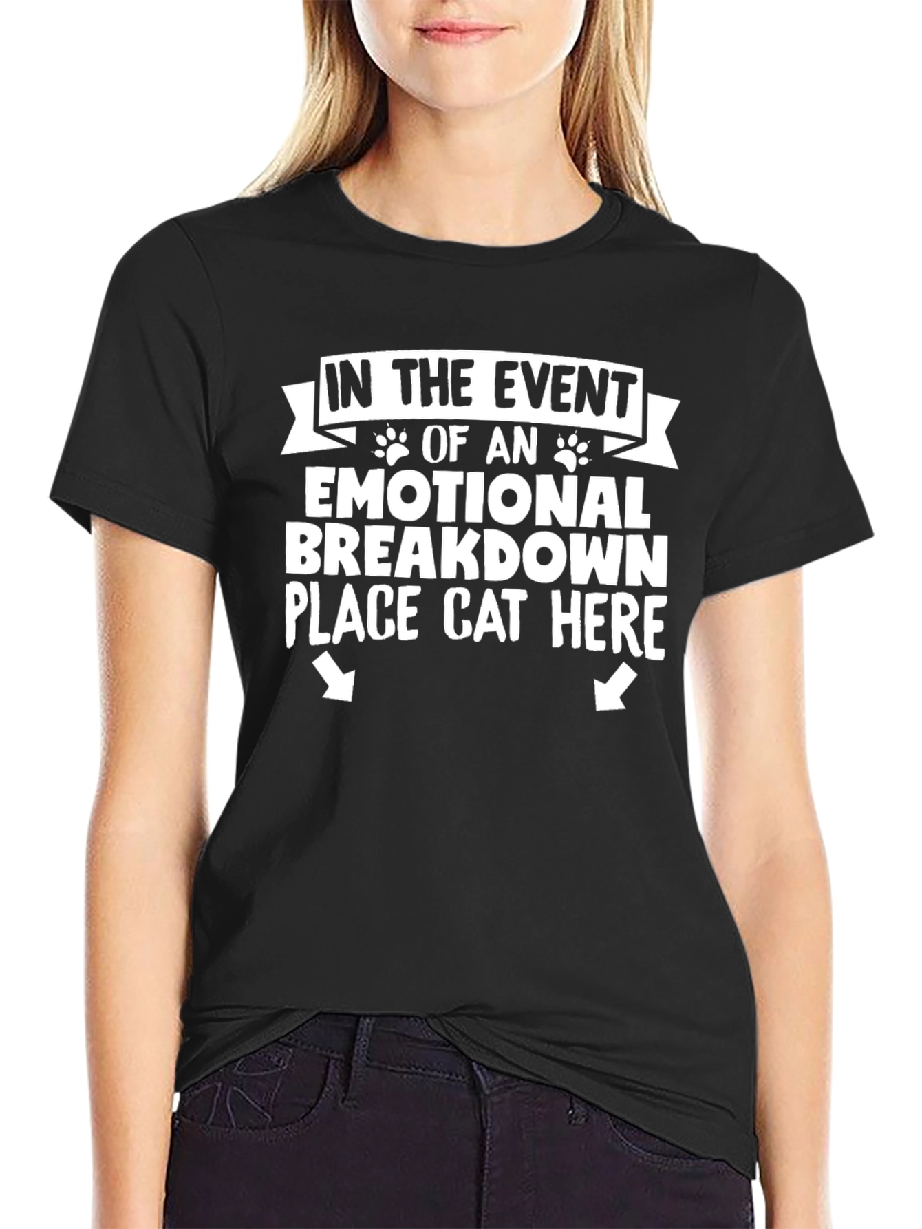 Emotional Breakdown Cat T-Shirt Funny Graphic Tee