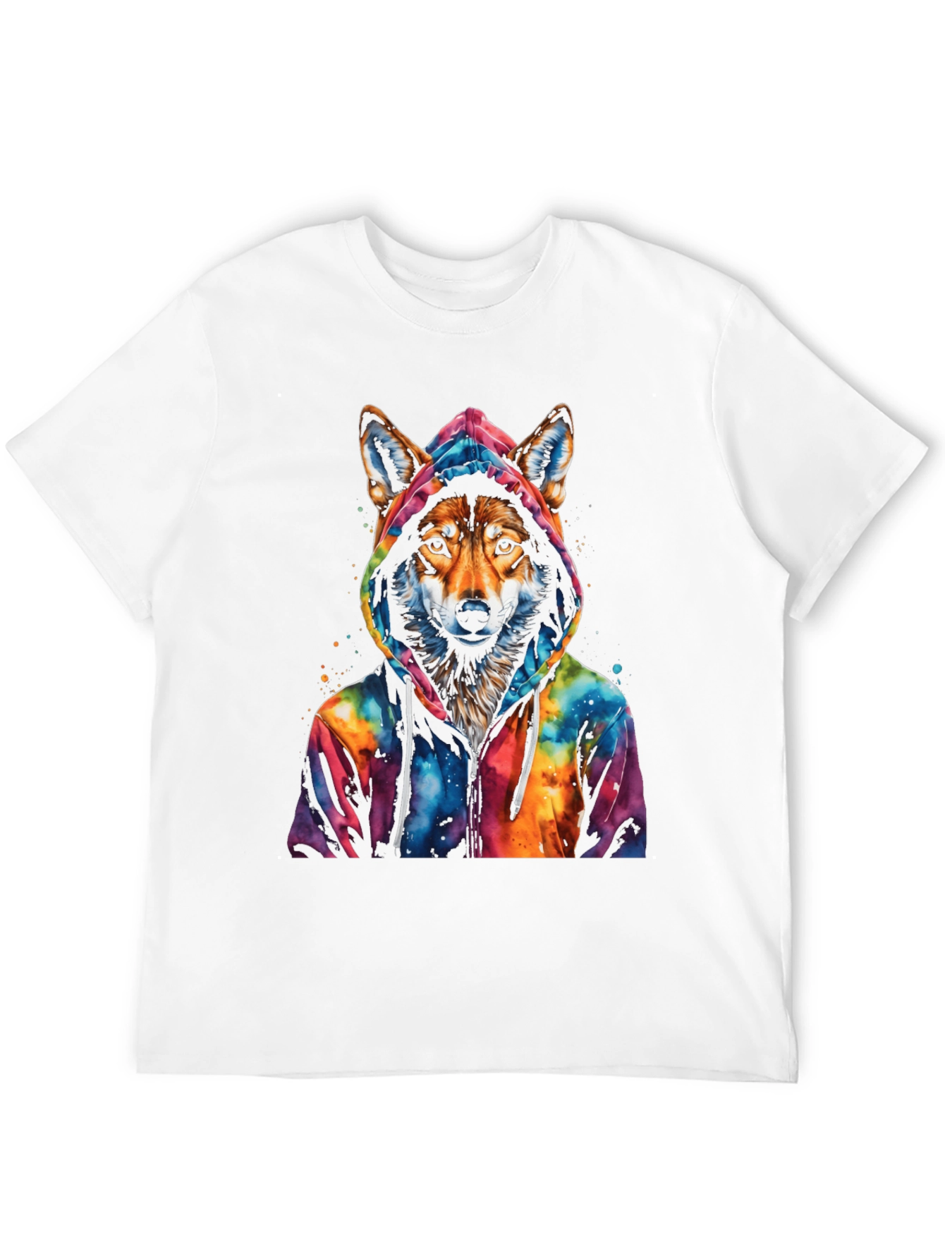 Wolf in Hoodie Graphic Tee