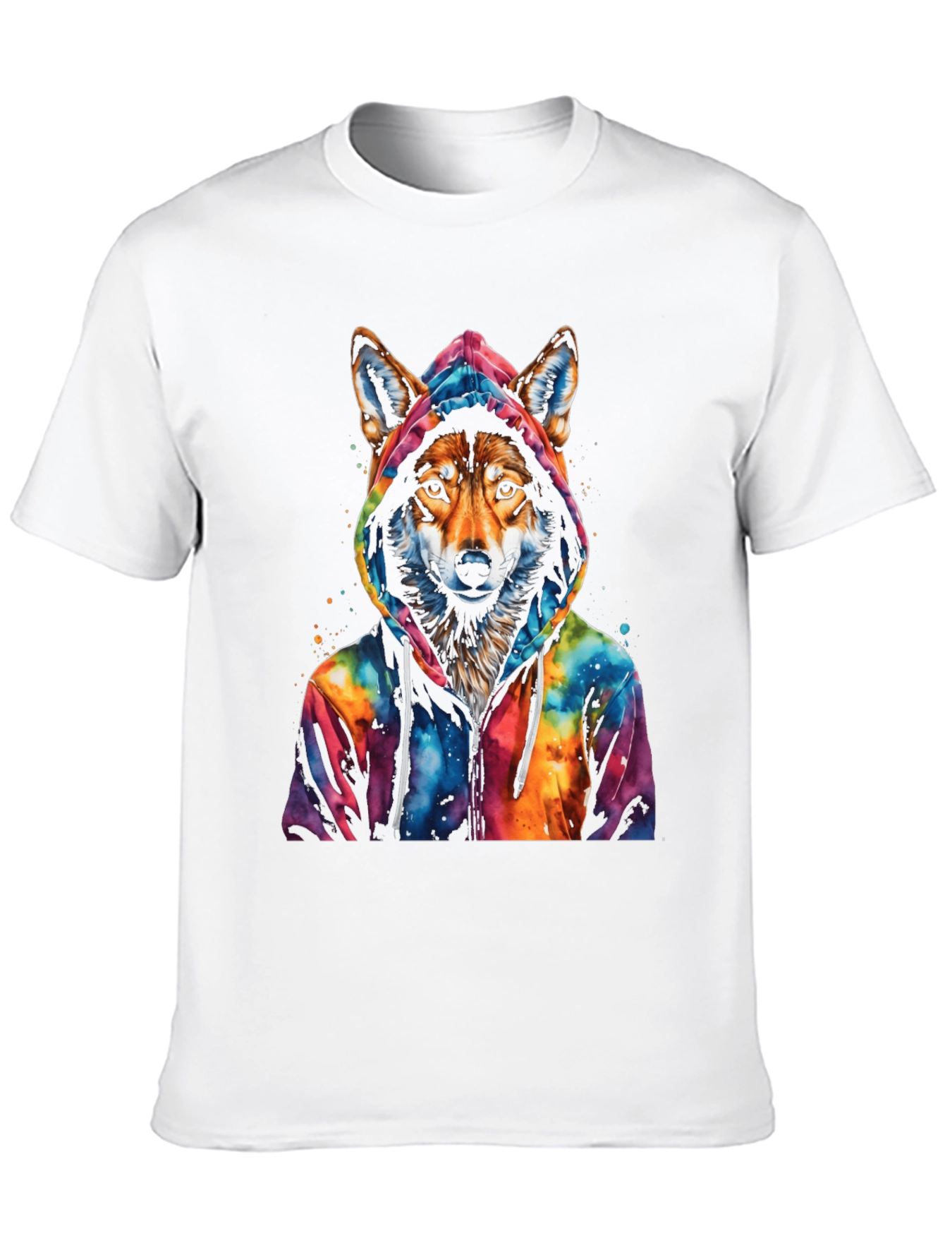 Wolf in Hoodie Graphic Tee
