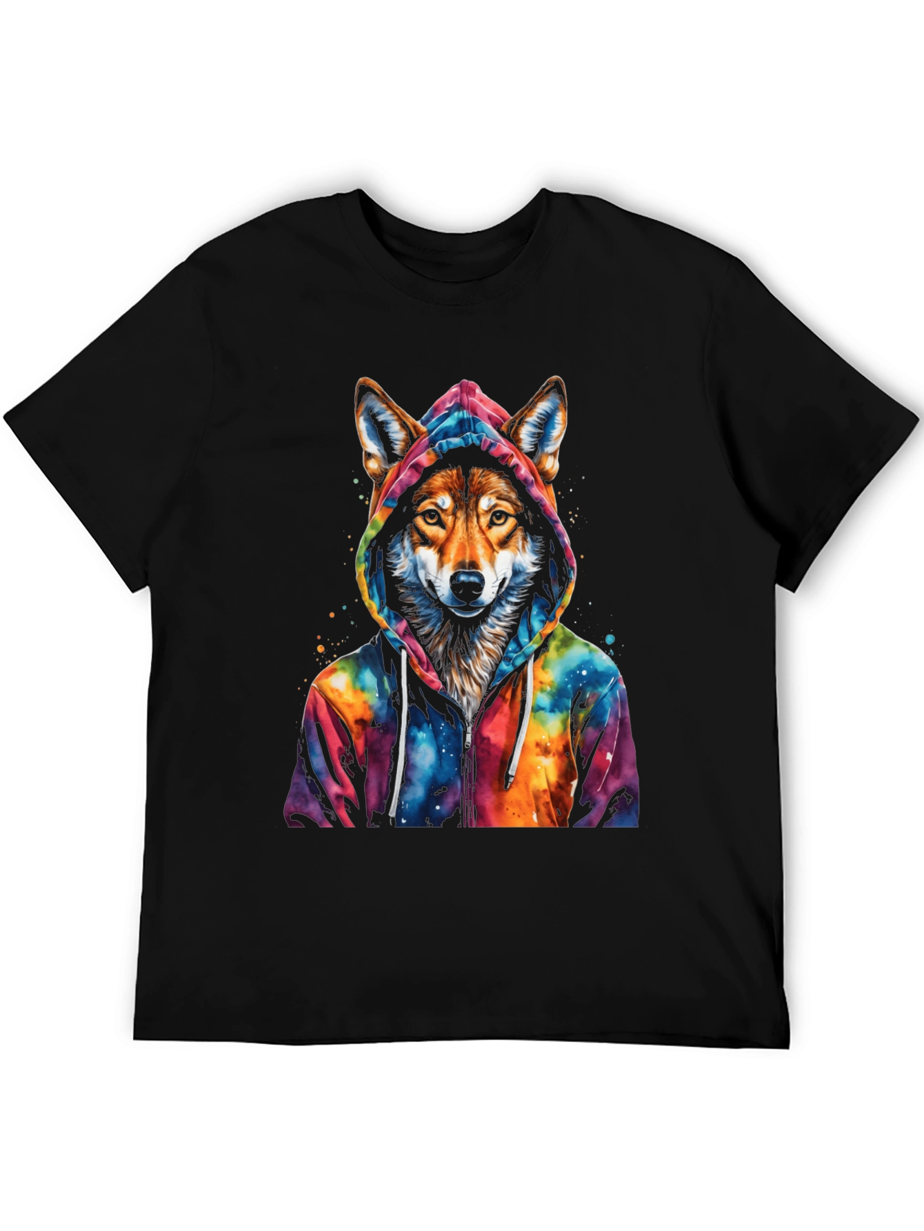 Wolf in Hoodie Graphic Tee