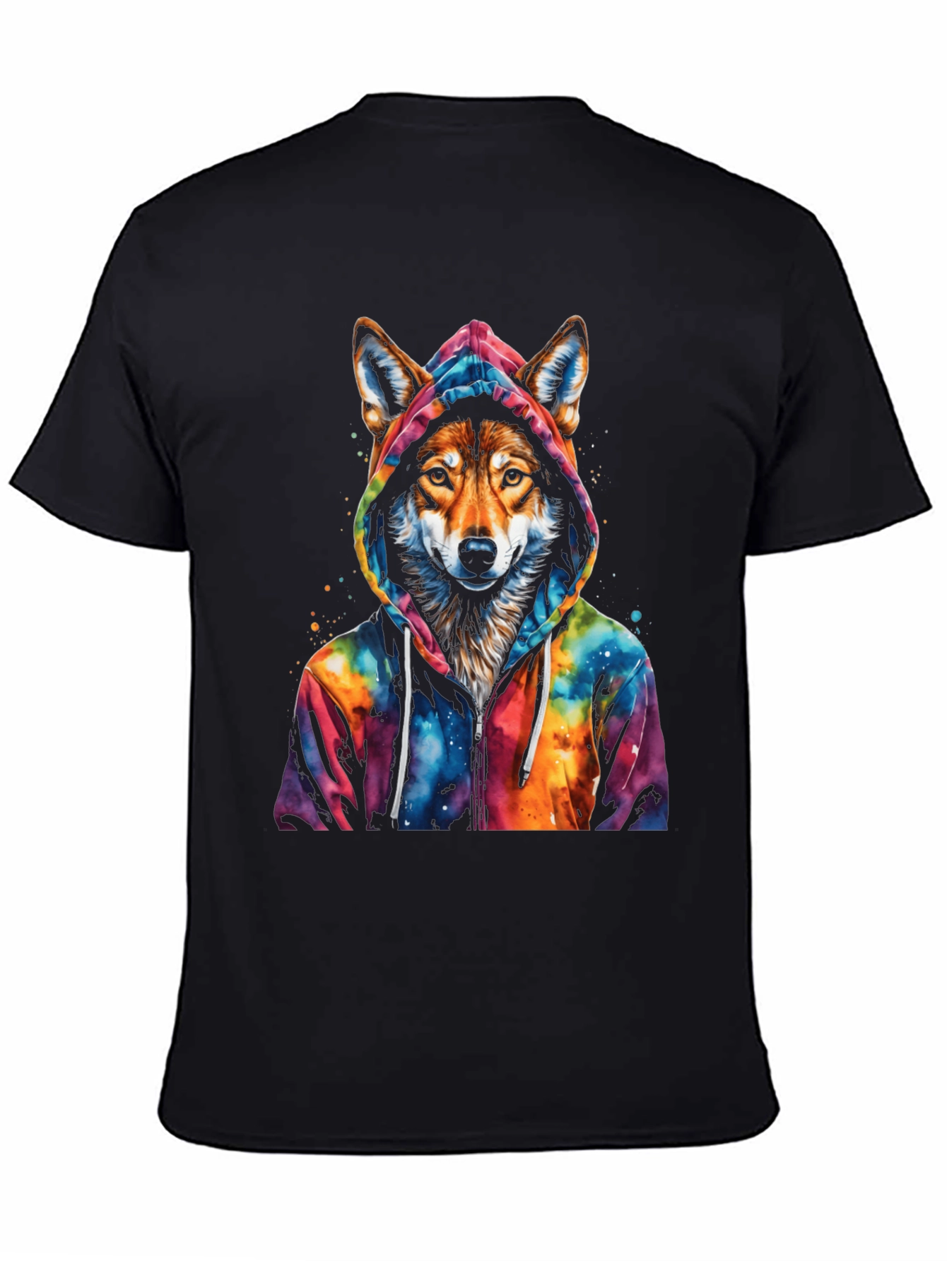 Wolf in Hoodie Graphic Tee