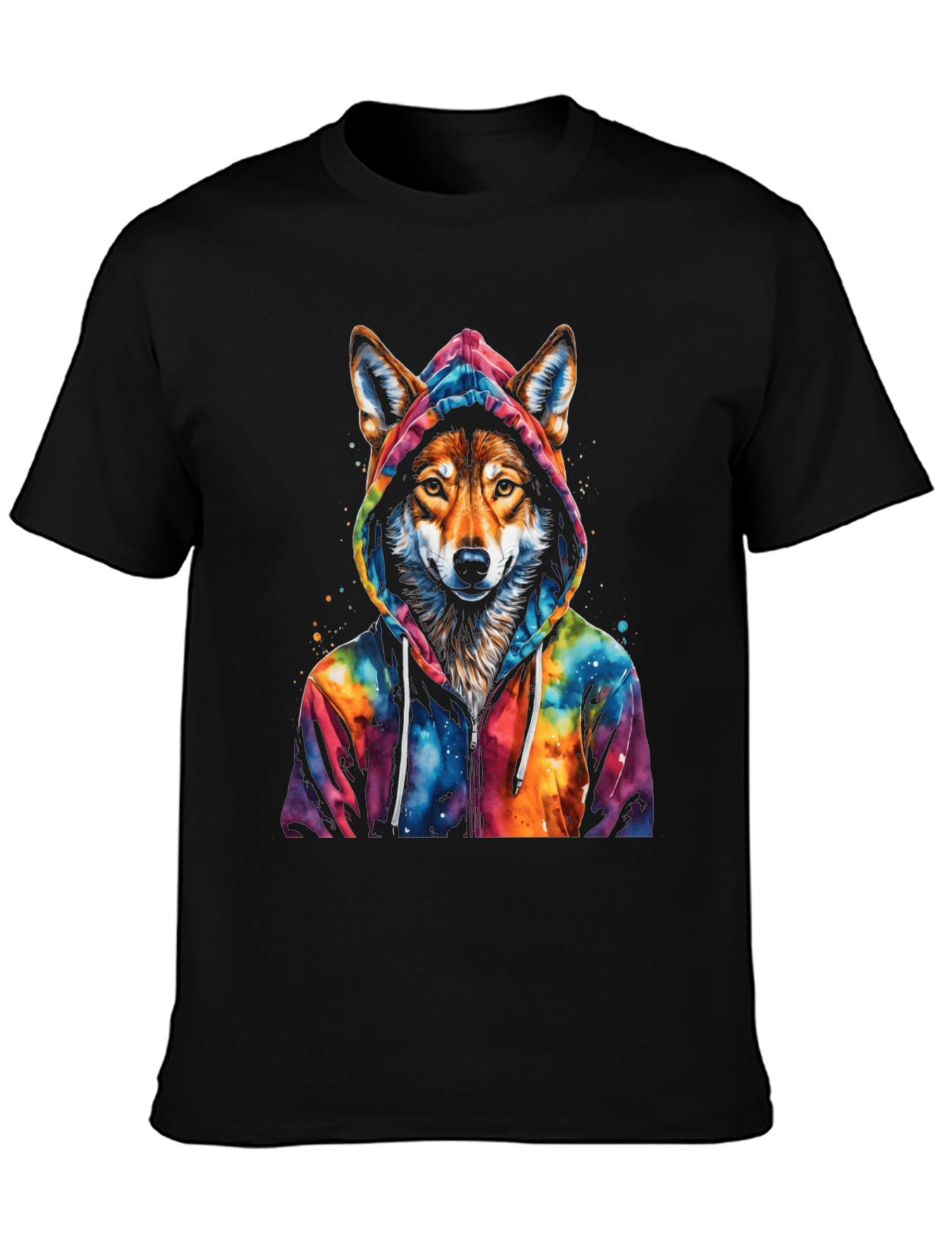 Wolf in Hoodie Graphic Tee