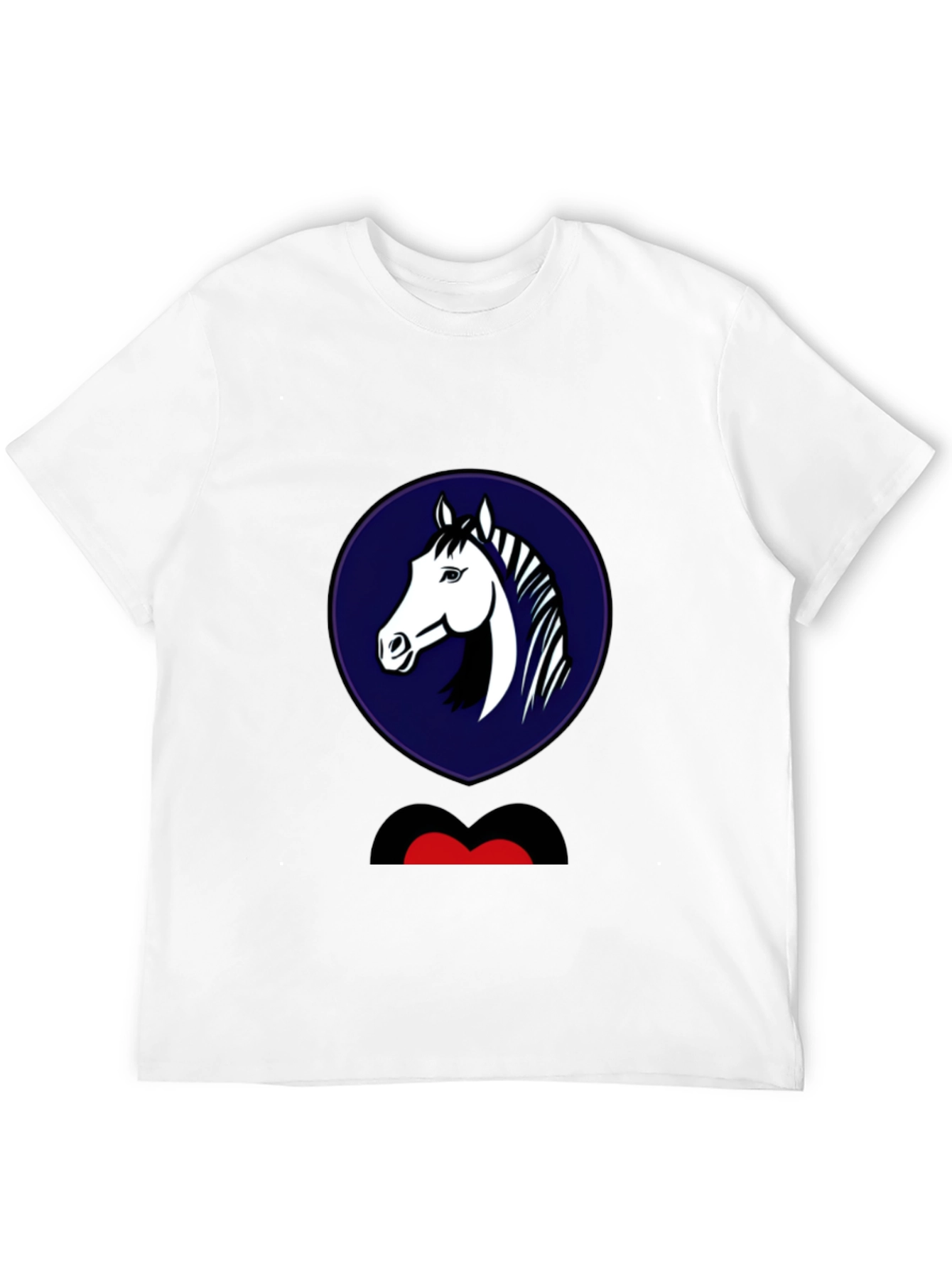 Horse Head Graphic Tee - Mens Black T-Shirt