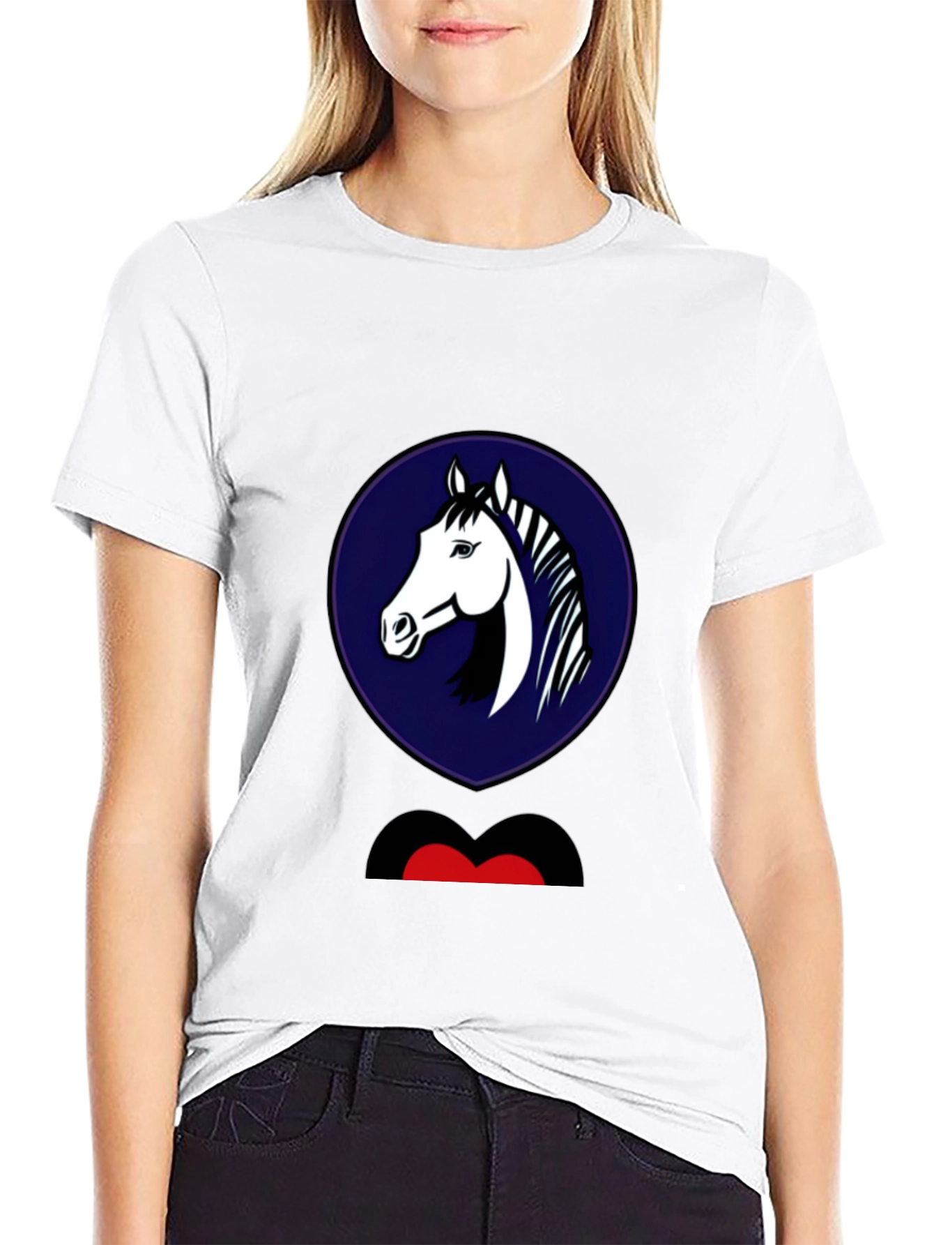 Horse Head Graphic Tee - Mens Black T-Shirt