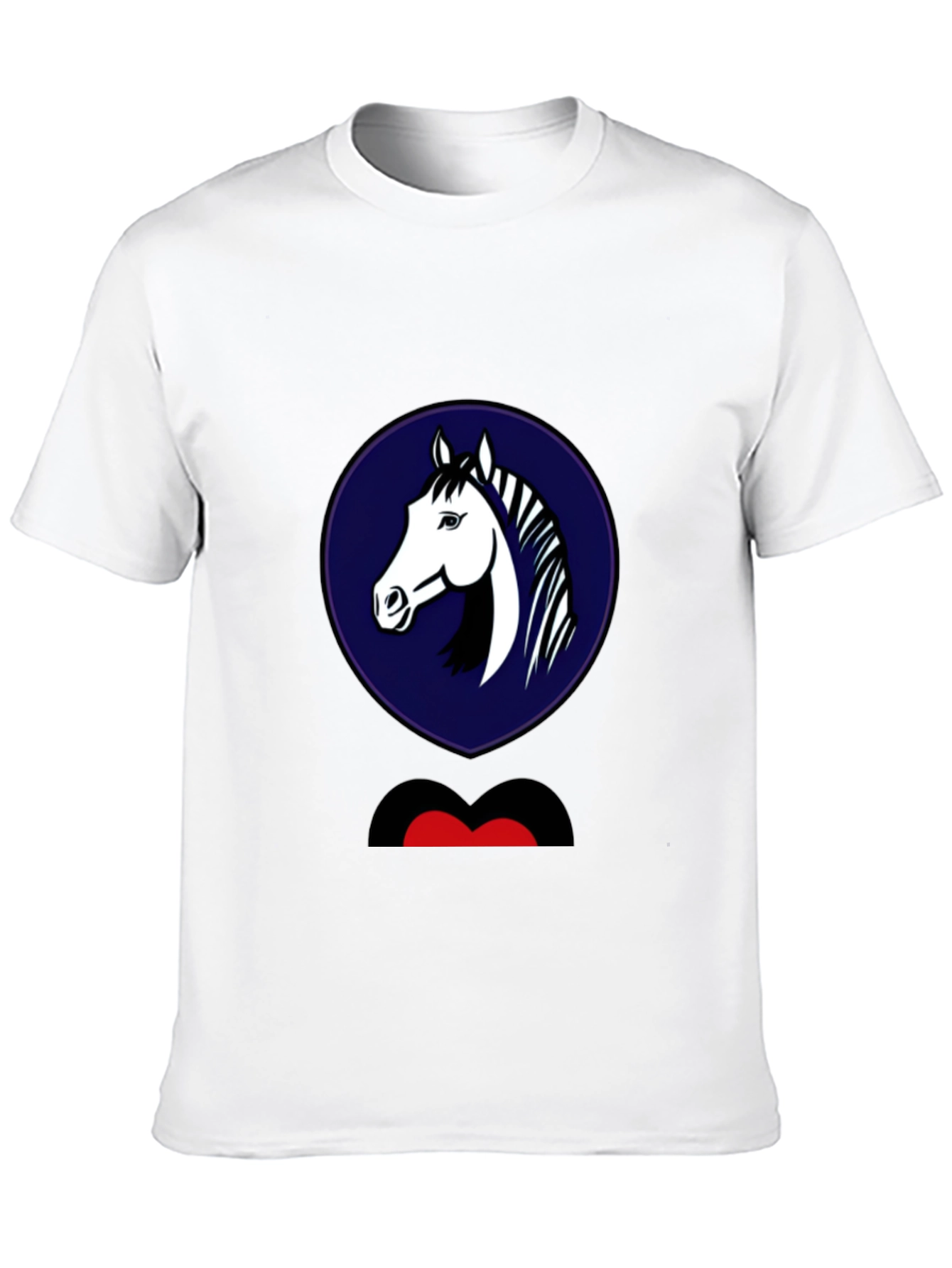 Horse Head Graphic Tee - Mens Black T-Shirt