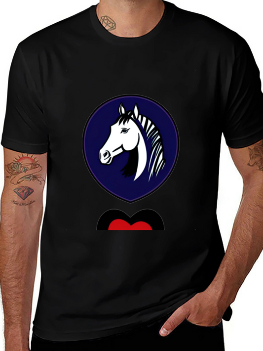 Horse Head Graphic Tee - Mens Black T-Shirt