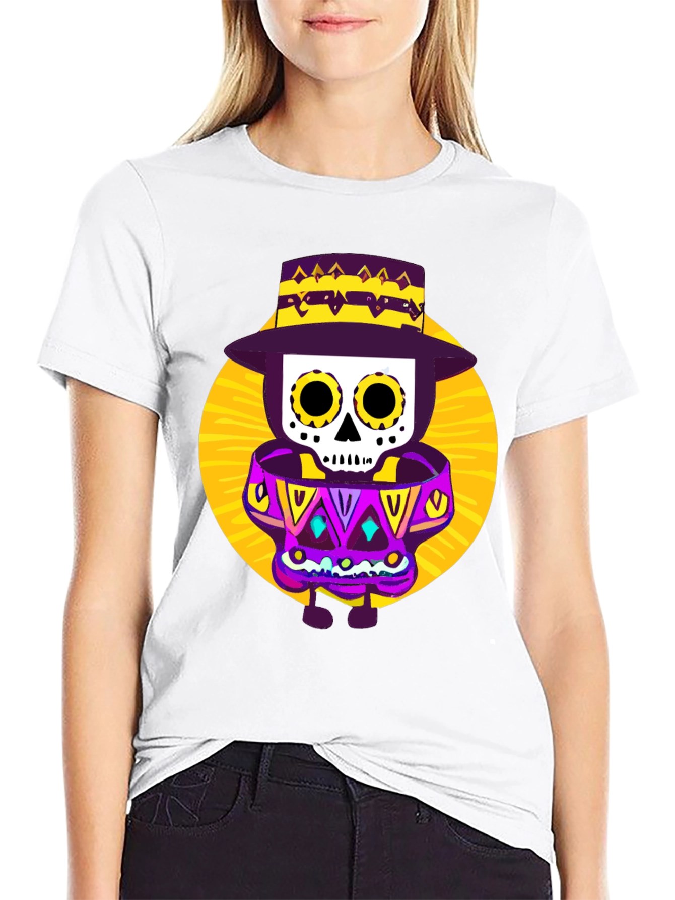 Day of the Dead T-Shirt - Sugar Skull Design