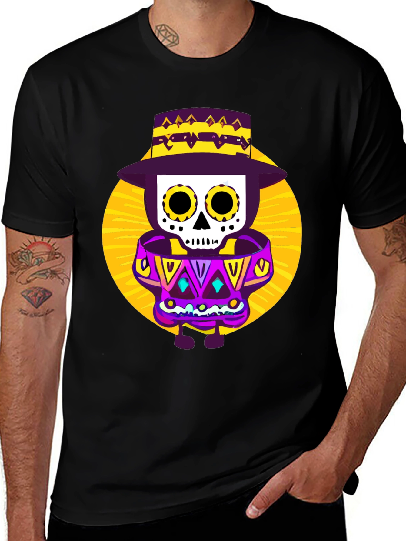 Day of the Dead T-Shirt - Sugar Skull Design