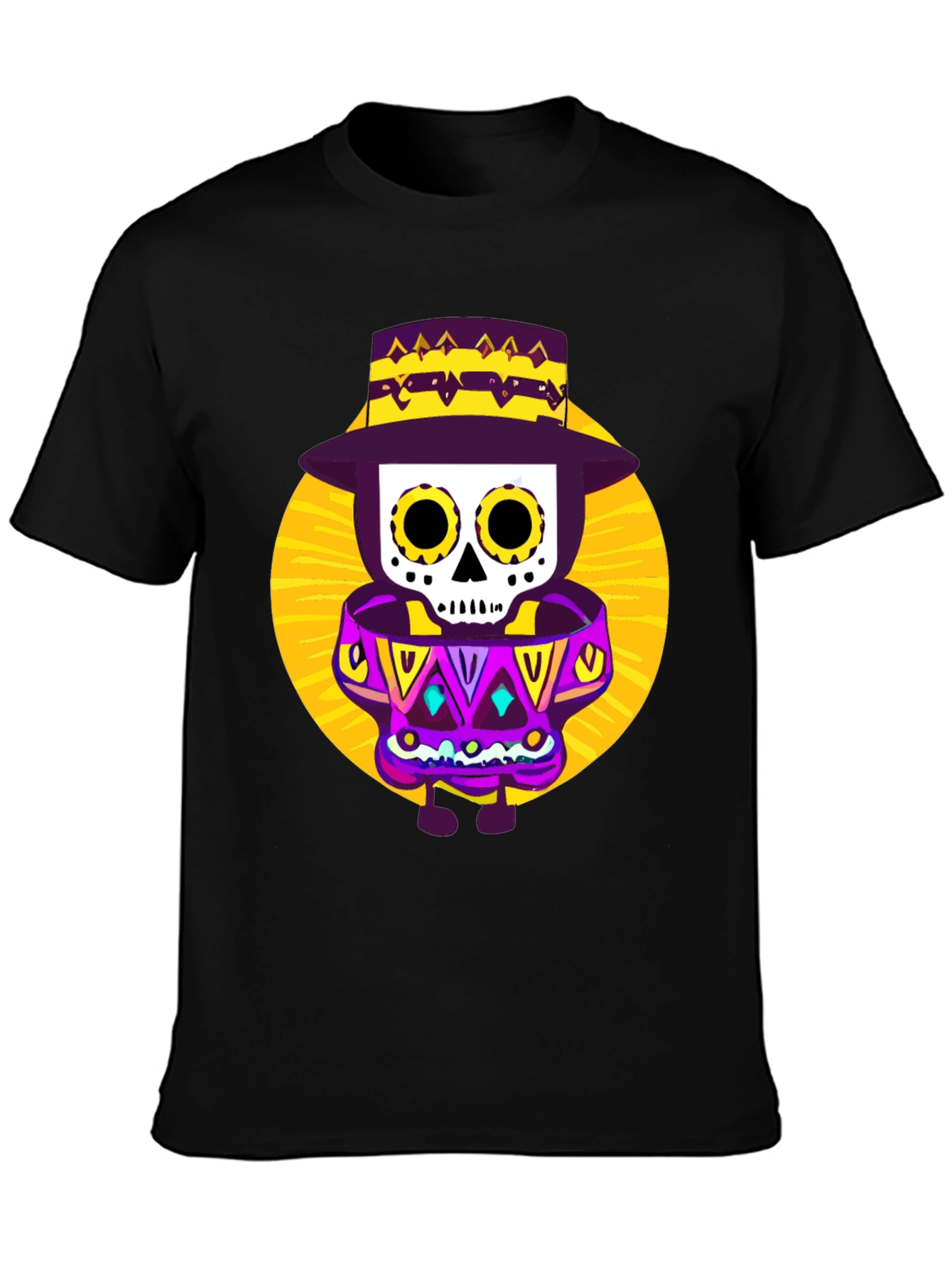 Day of the Dead T-Shirt - Sugar Skull Design
