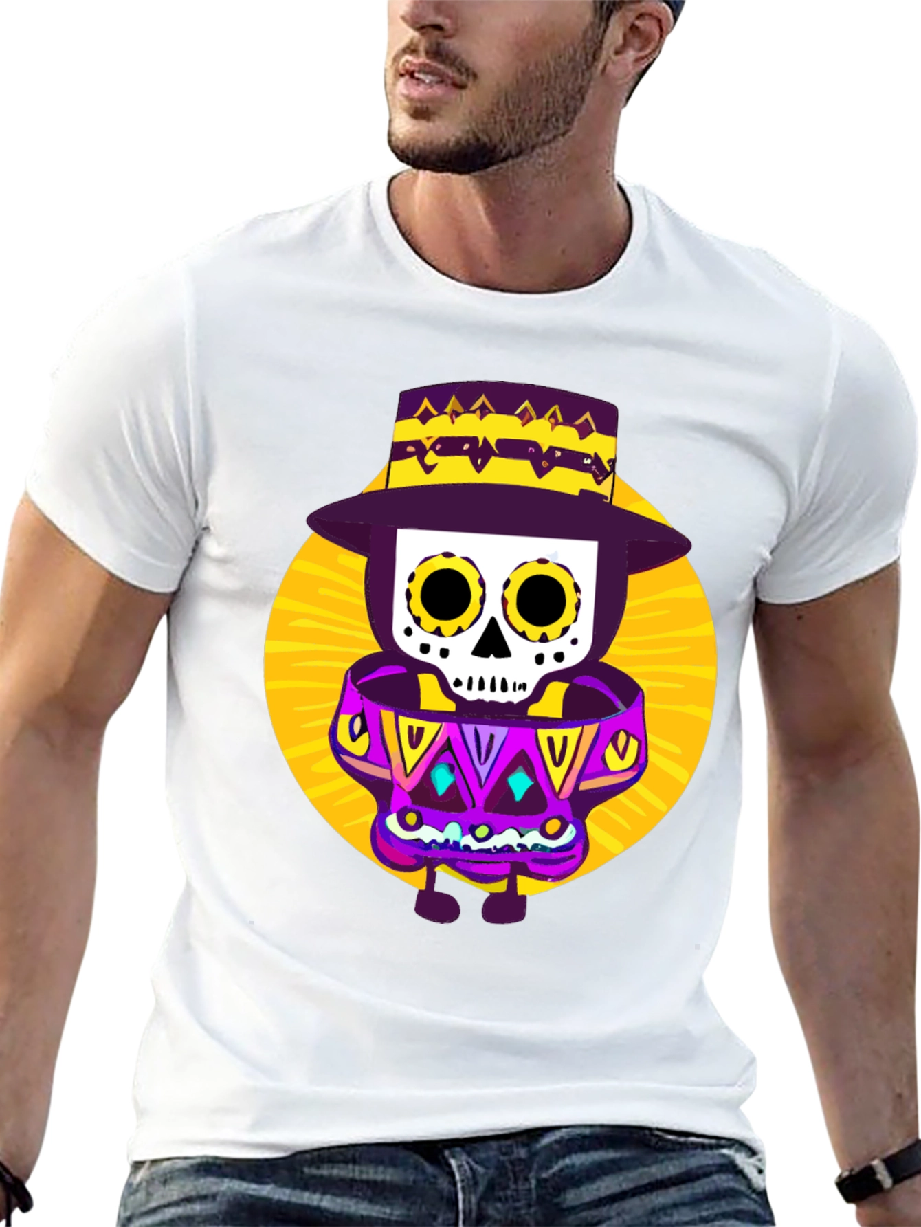 Day of the Dead T-Shirt - Sugar Skull Design