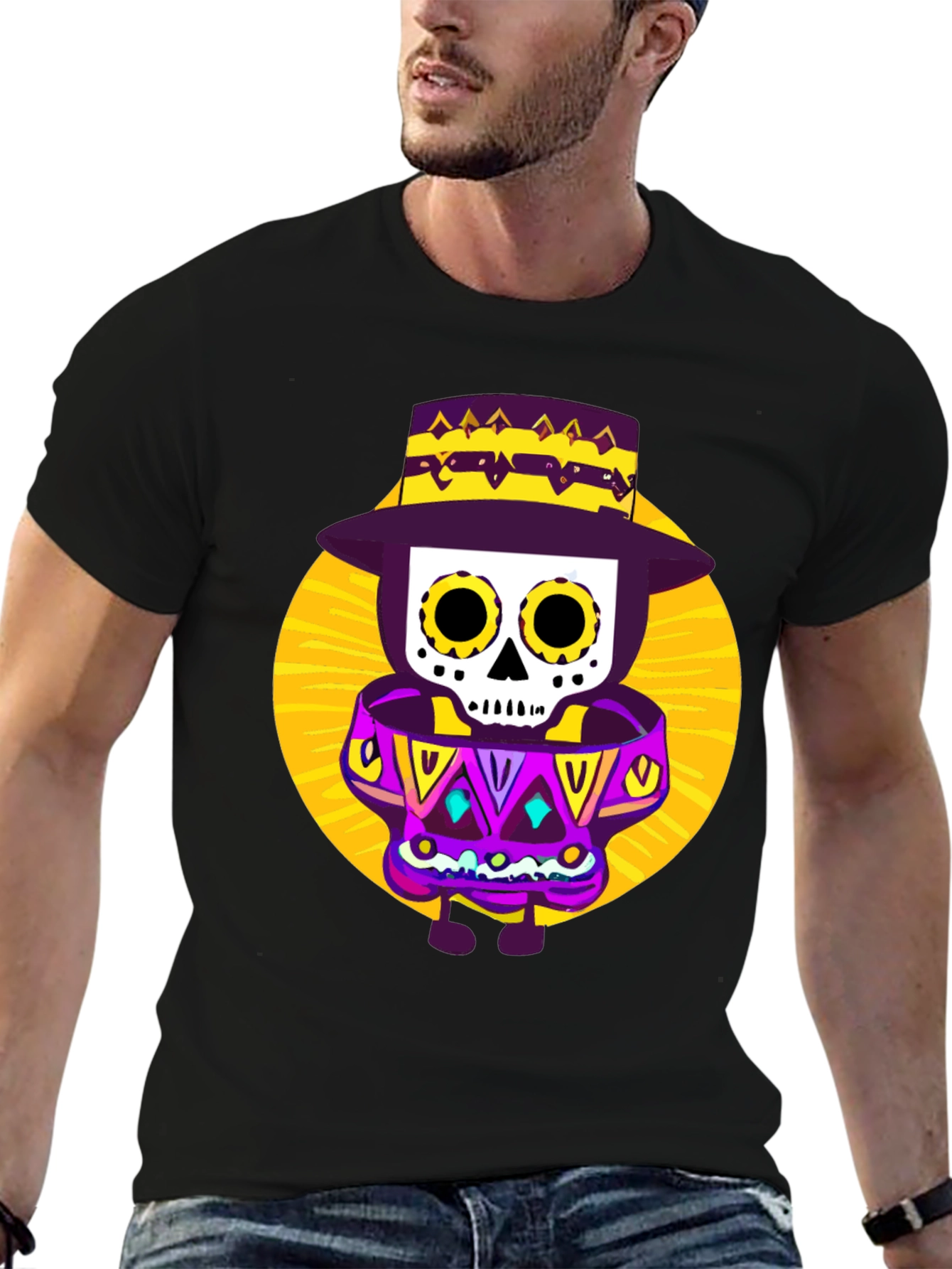 Day of the Dead T-Shirt - Sugar Skull Design