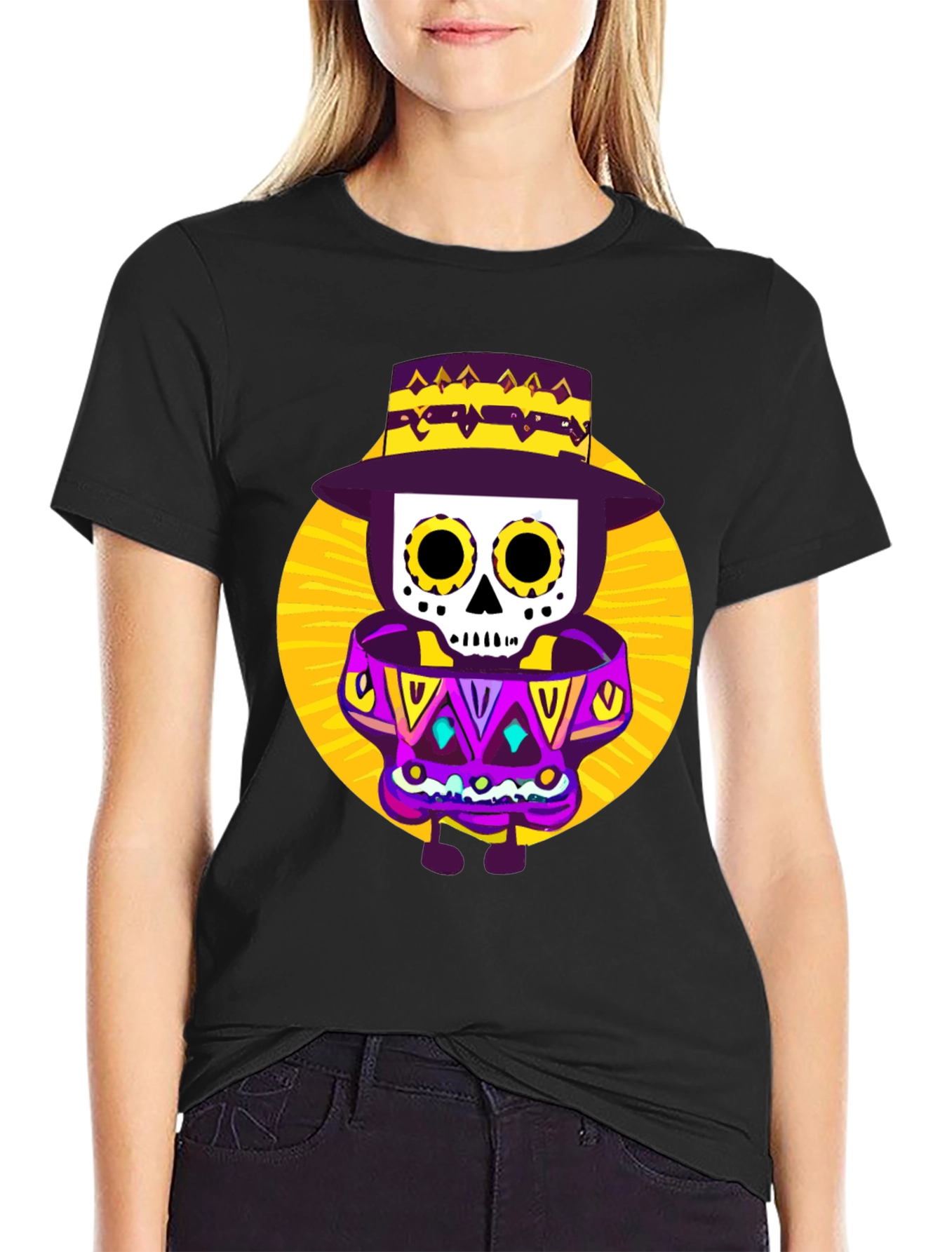 Day of the Dead T-Shirt - Sugar Skull Design
