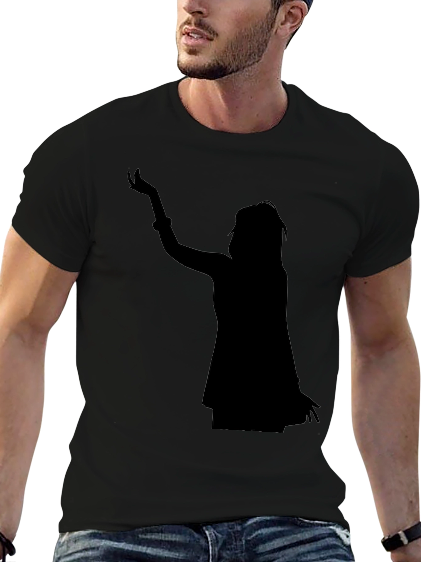 Silhouette Dancer Graphic Black T-Shirt