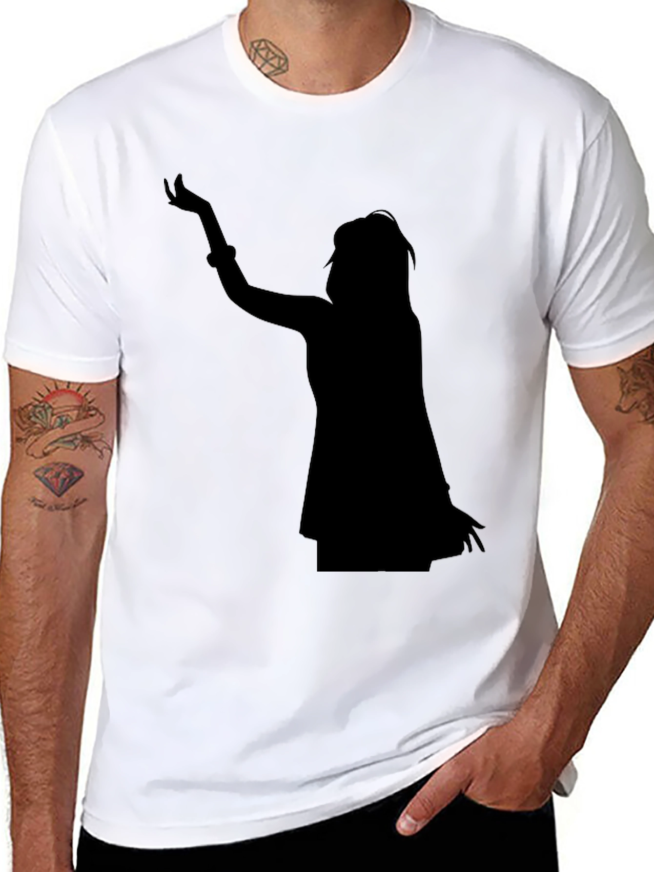 Silhouette Dancer Graphic Black T-Shirt