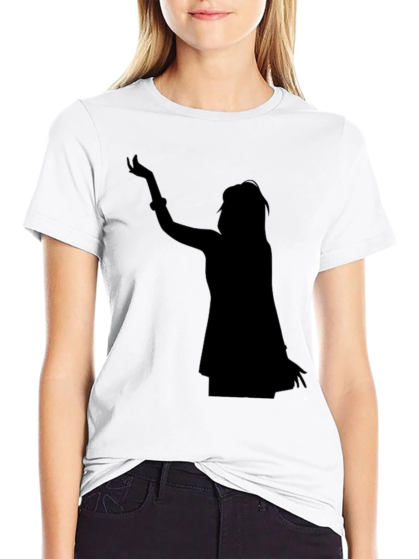 Silhouette Dancer Graphic Black T-Shirt
