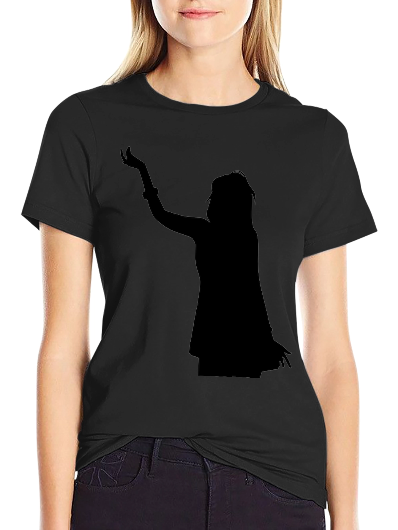 Silhouette Dancer Graphic Black T-Shirt