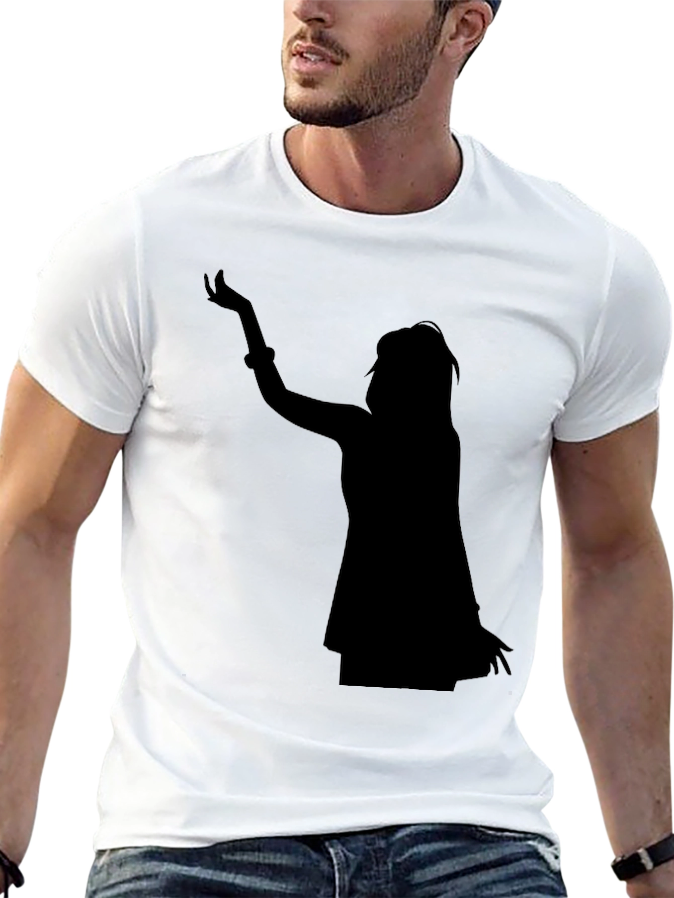 Silhouette Dancer Graphic Black T-Shirt