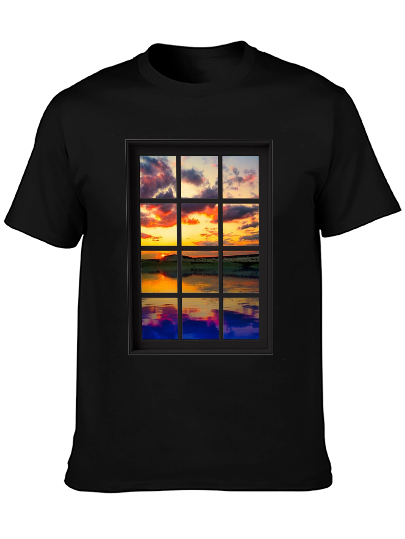 Sunset Window Graphic Tee - Unique Design