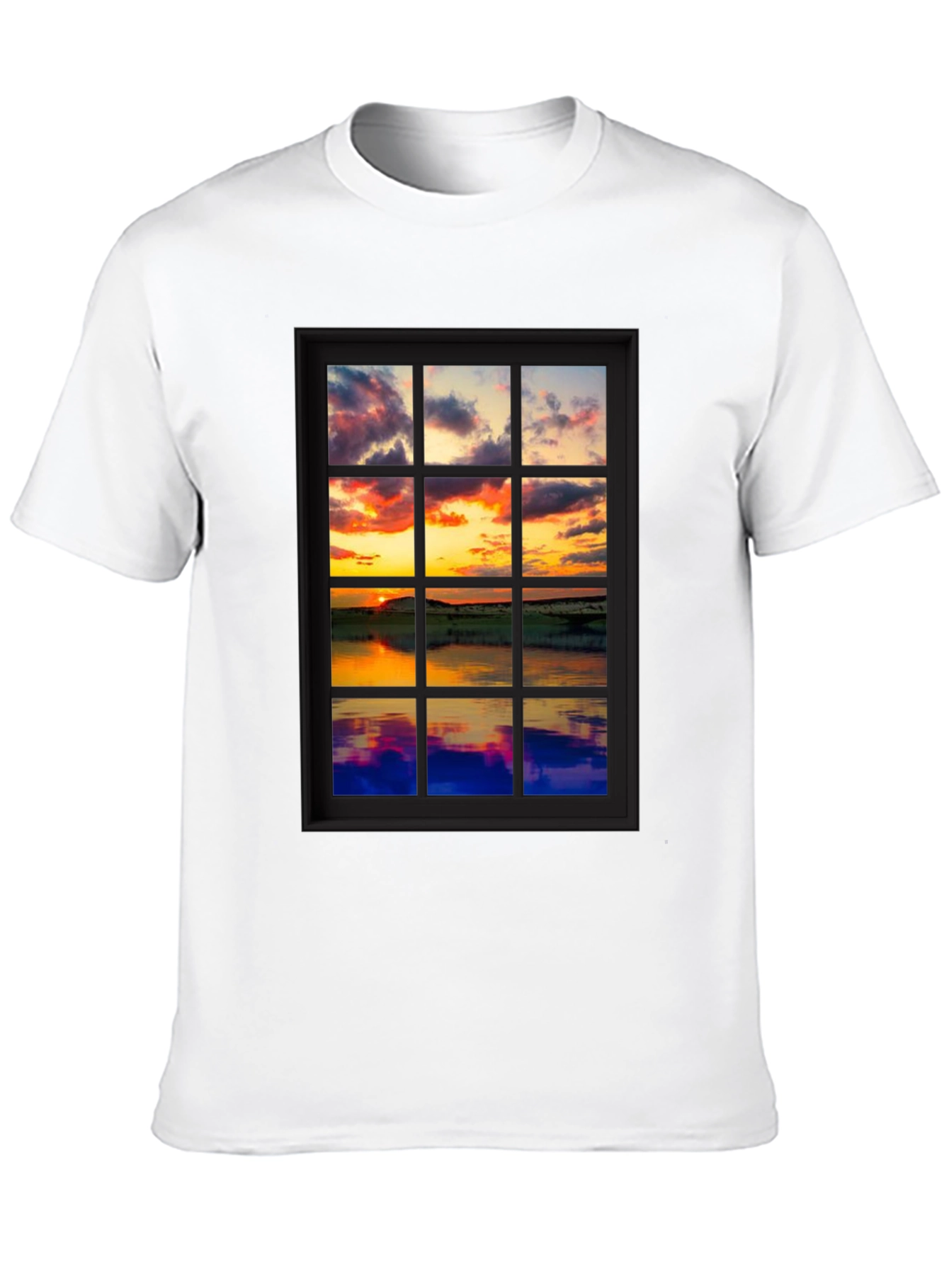 Sunset Window Graphic Tee - Unique Design