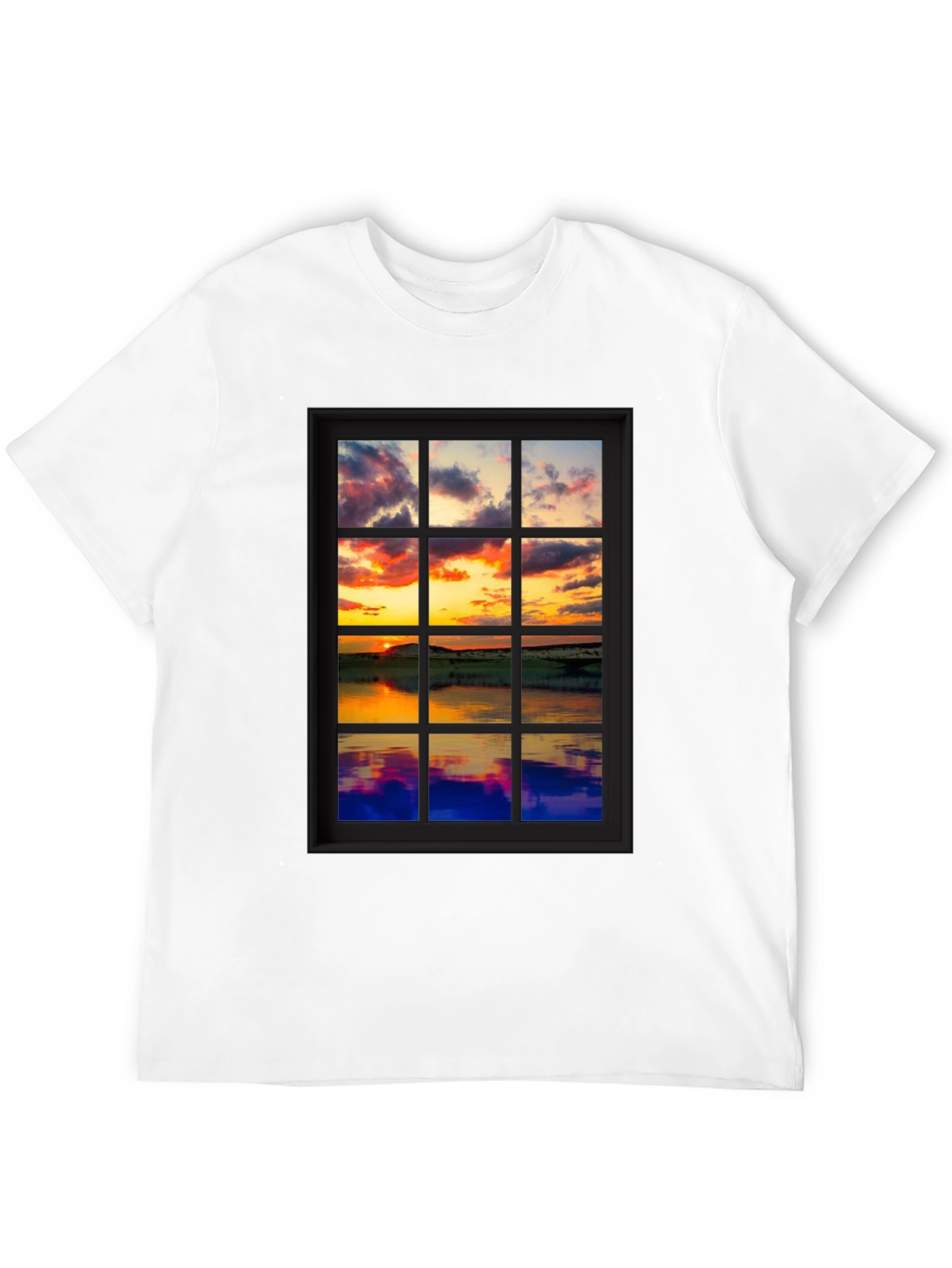 Sunset Window Graphic Tee - Unique Design