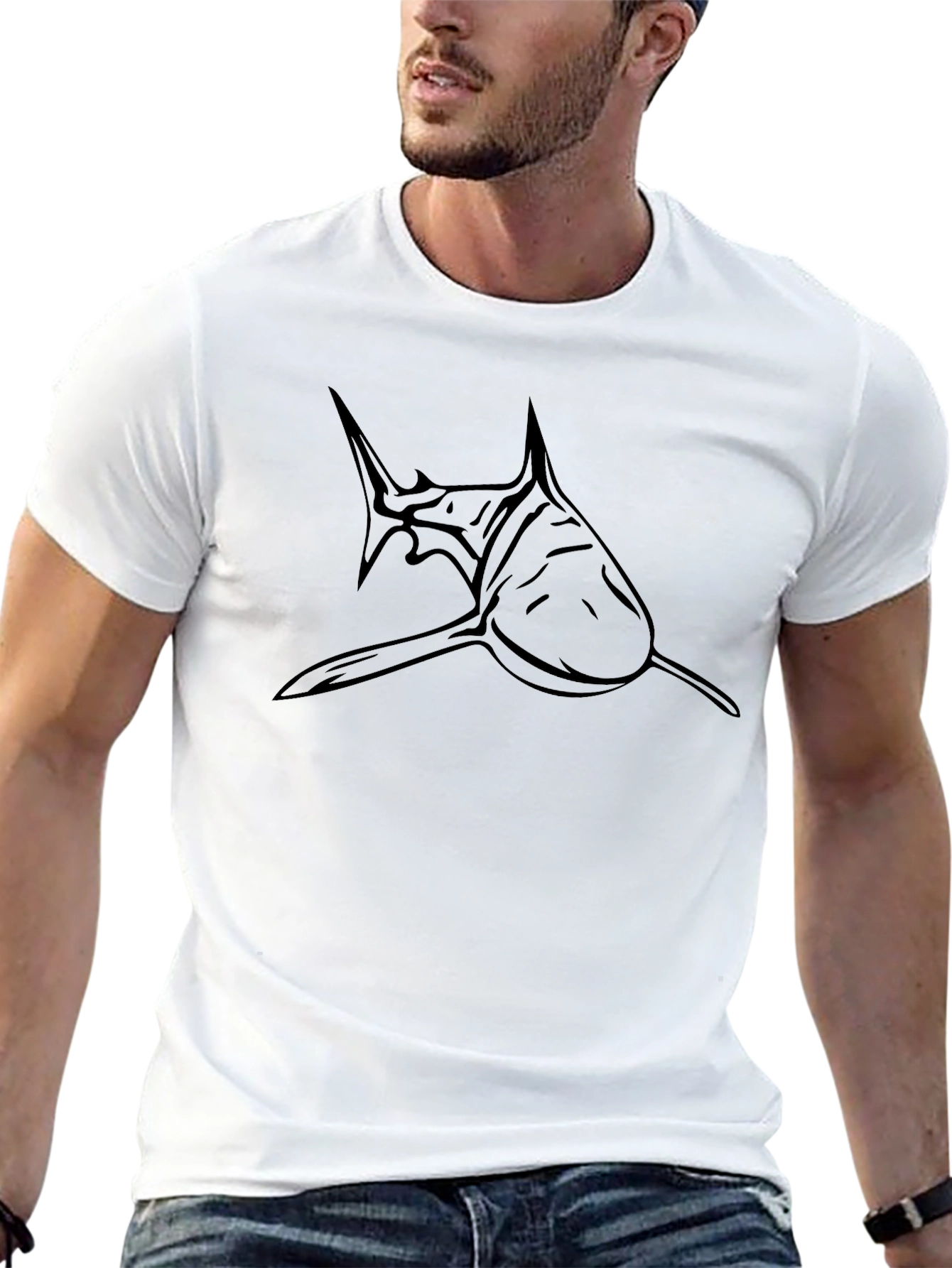 Shark Graphic Black T-Shirt