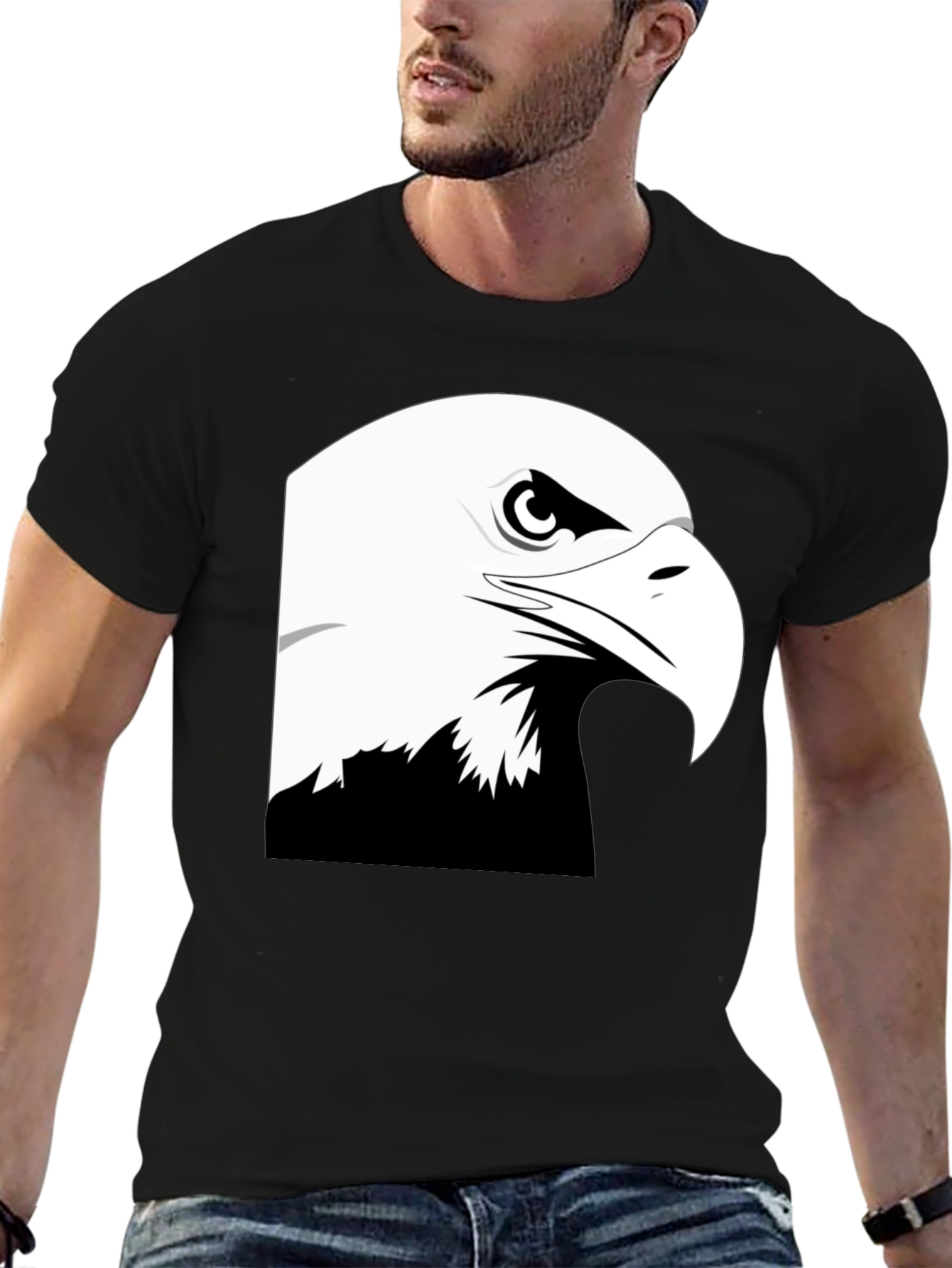 Eagle Graphic Black T-Shirt - Patriotic Style
