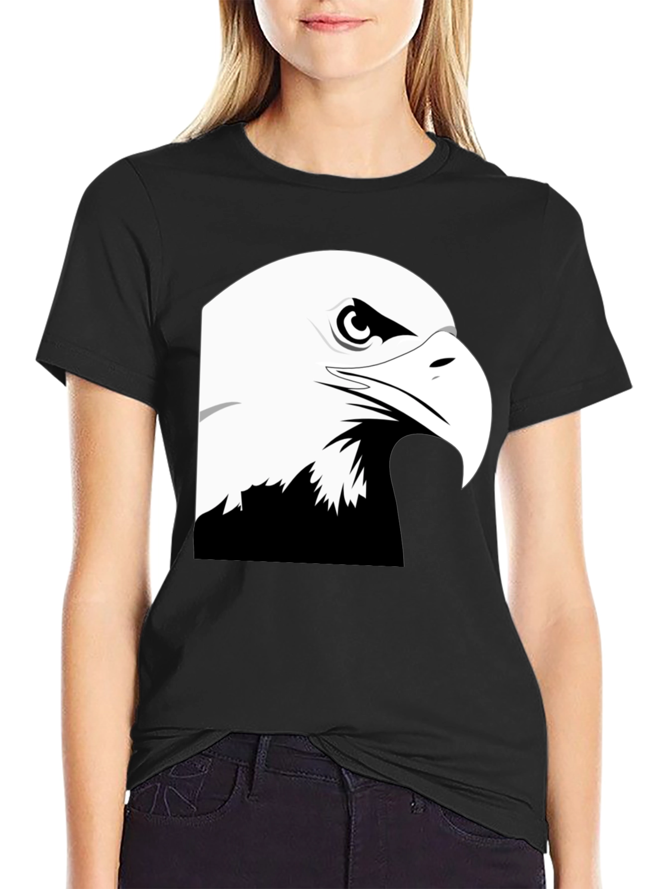 Eagle Graphic Black T-Shirt - Patriotic Style