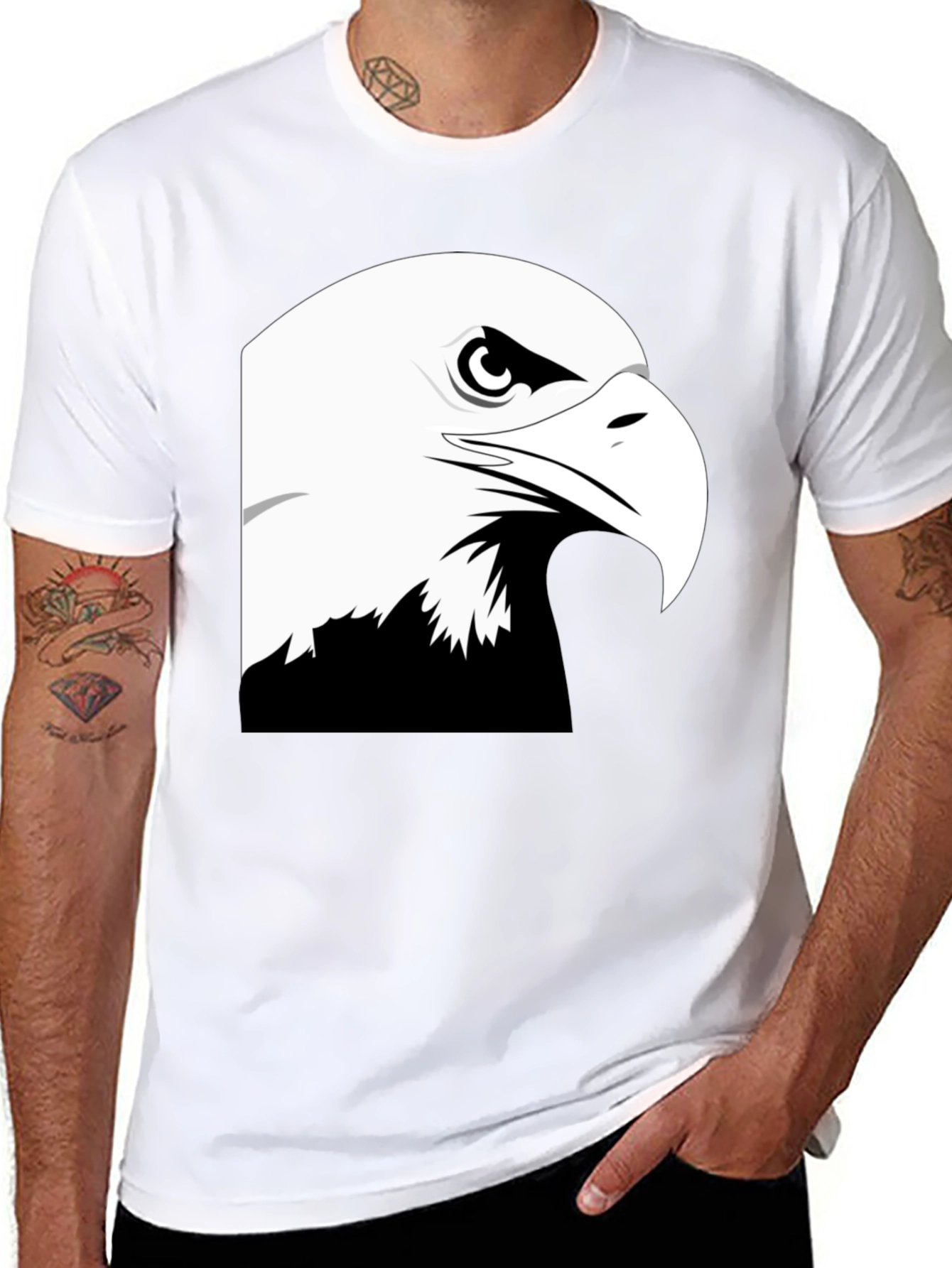Eagle Graphic Black T-Shirt - Patriotic Style